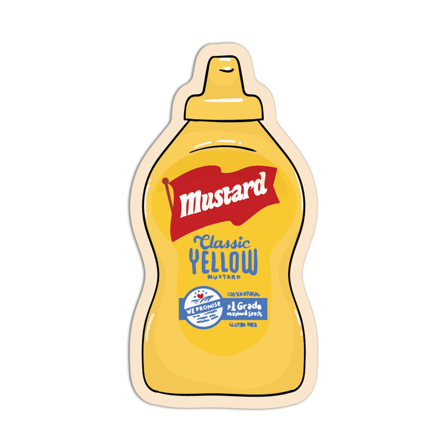 Mustard Supermarket Stickers