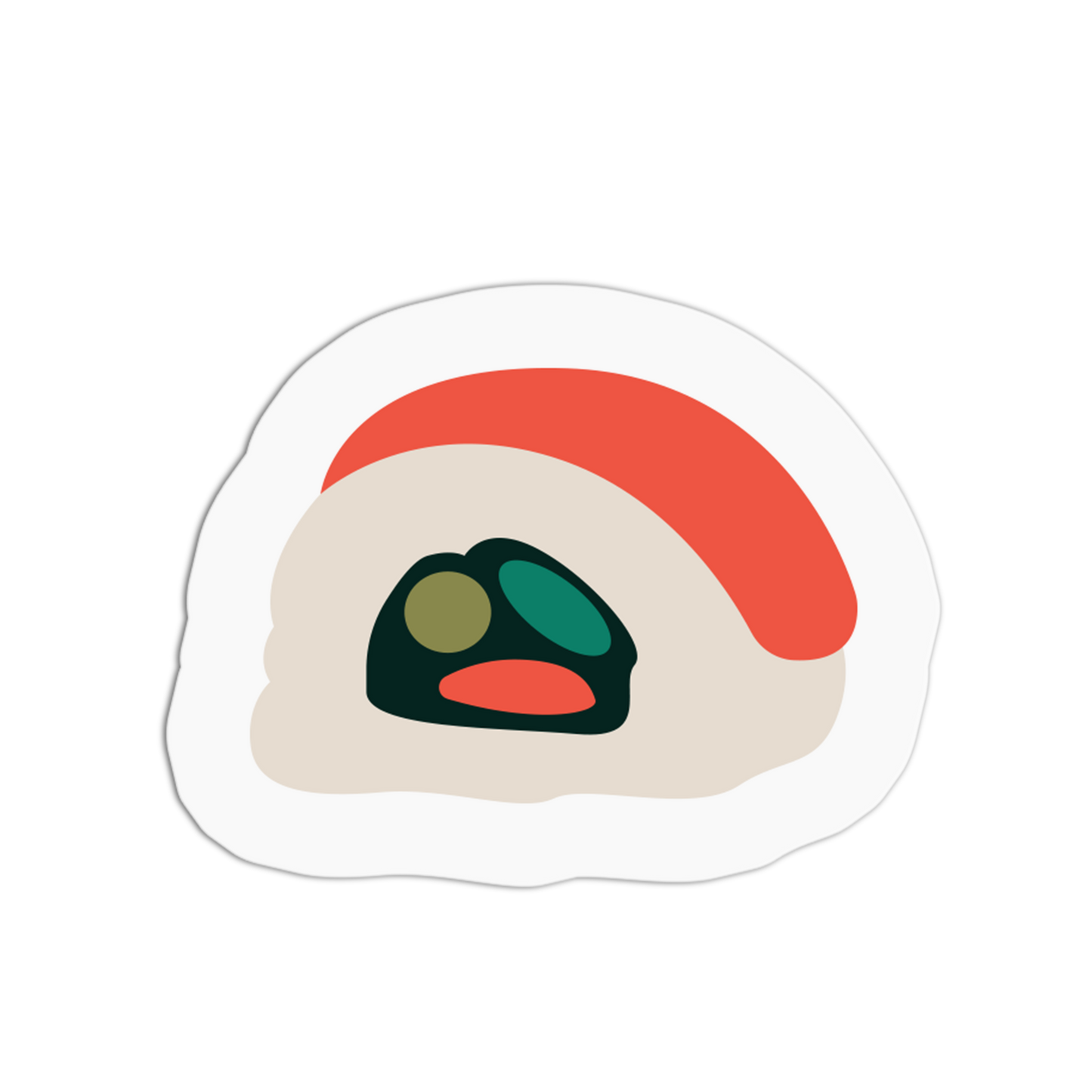 Red-Topped Roll Sushi Sticker