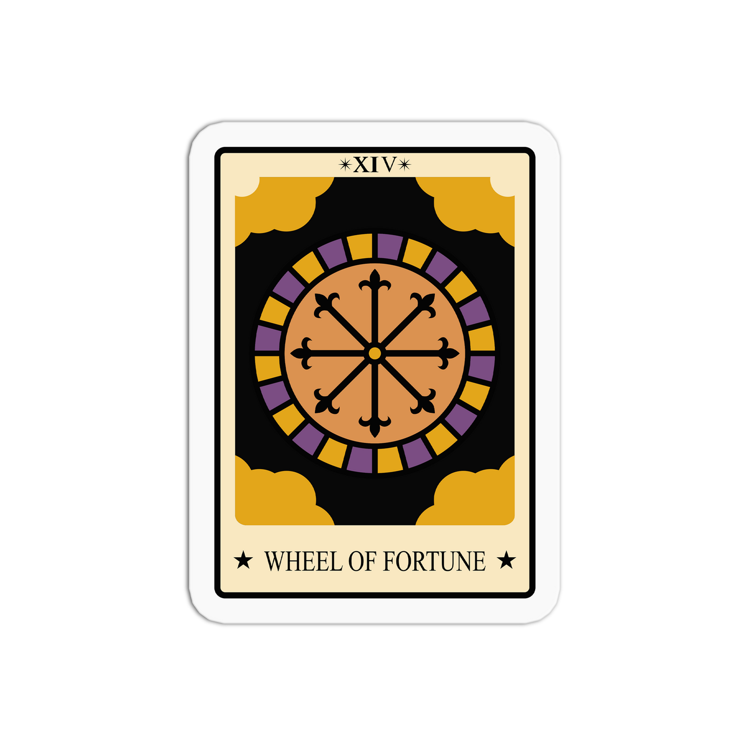 Wheel of Fortune Tarot Cards Sticker