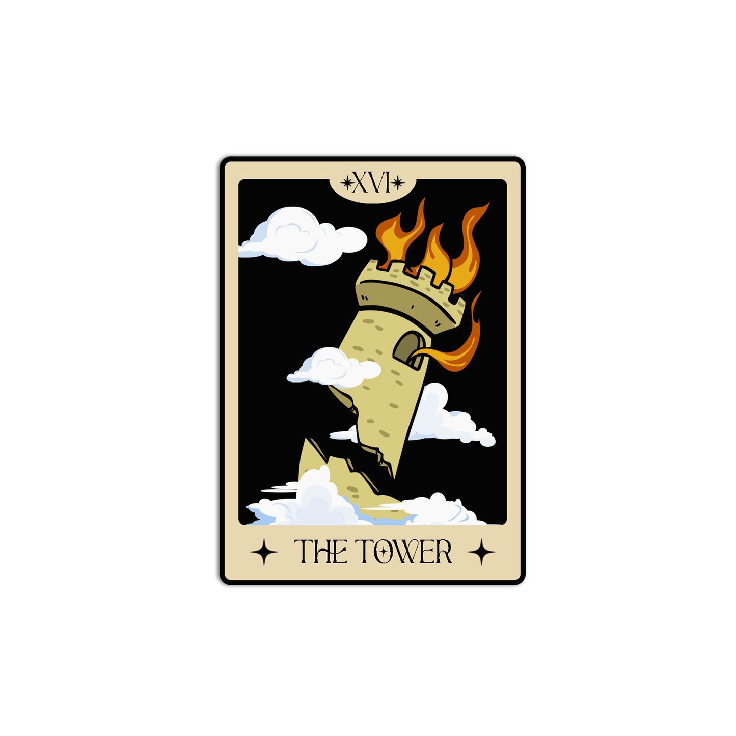 The Tower Tarot Sticker