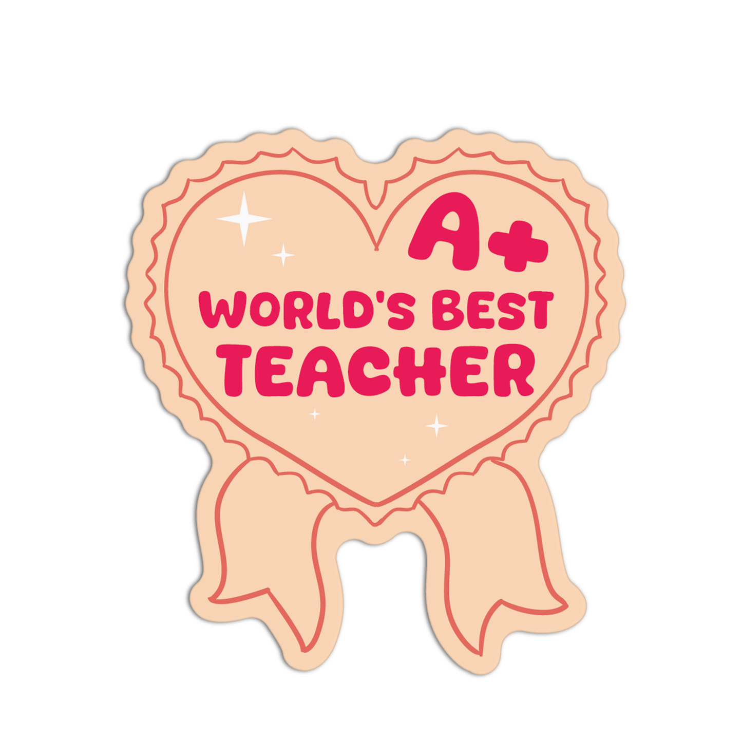 A+ World's Best Teacher Sticker