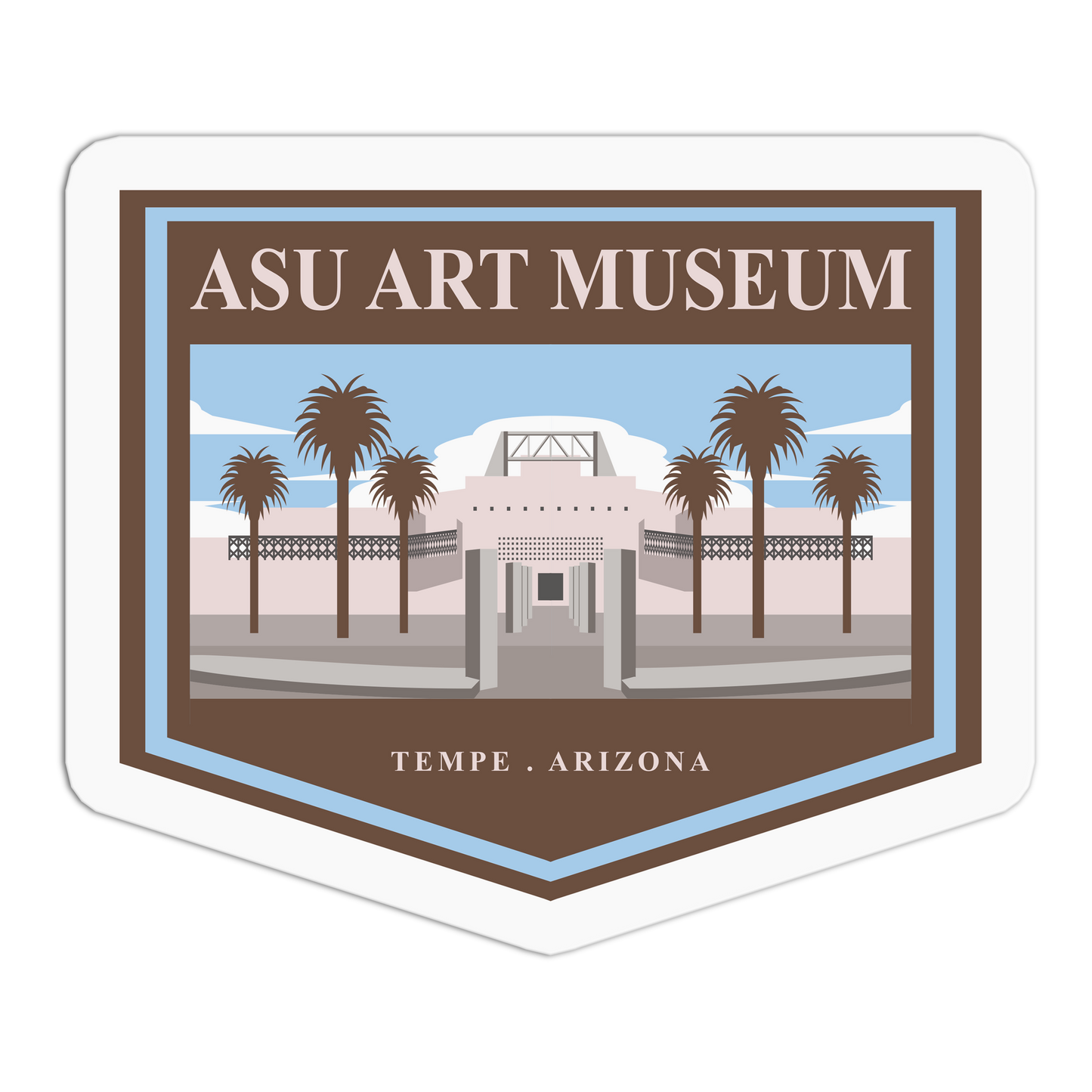 ASU Art Museum Tempe Travel Series Stickers