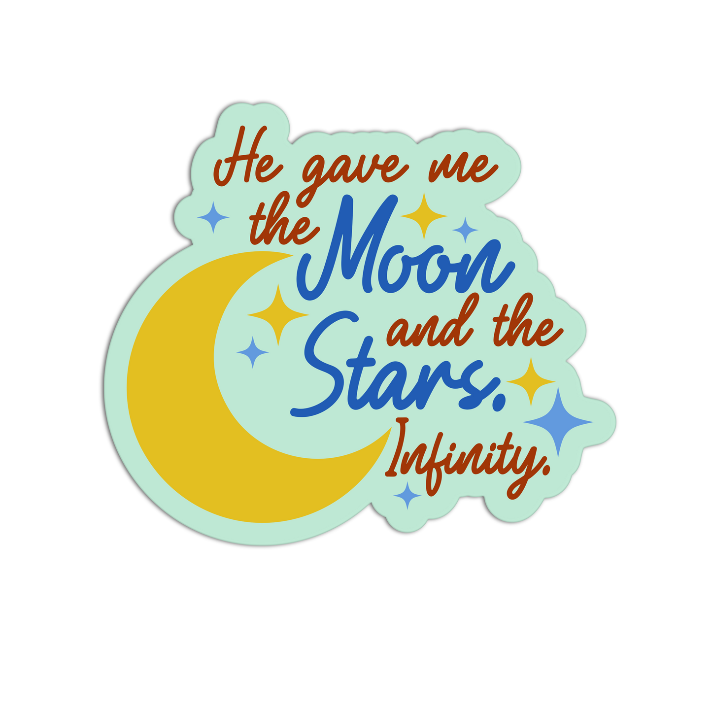 Moon and Stars Summer I Turned Pretty Sticker