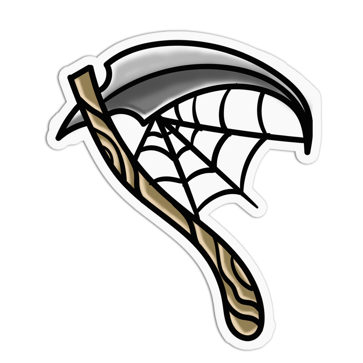Grim Scythe - Traditional Tattoo Sticker