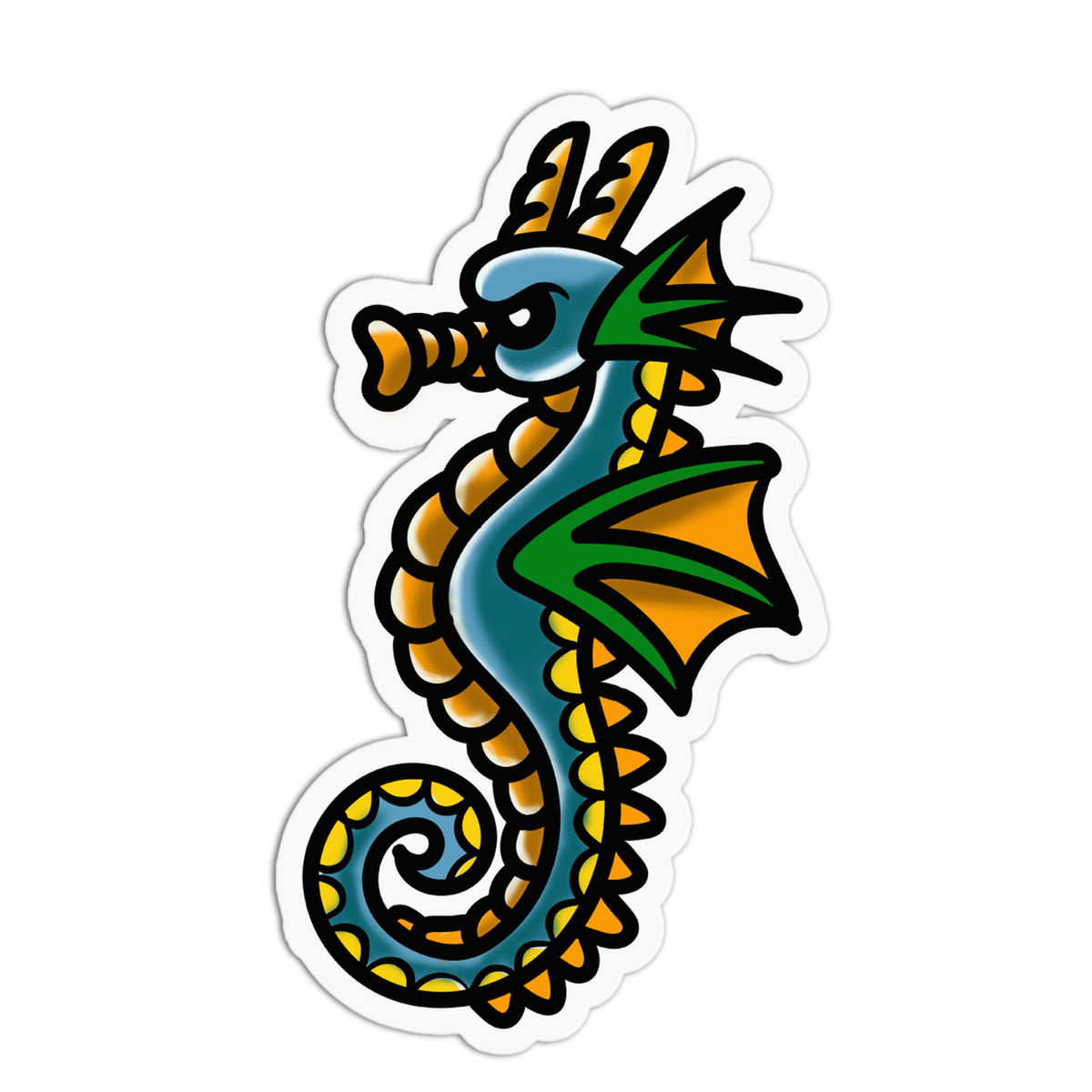 Sea Dragon - Traditional Tattoo Sticker