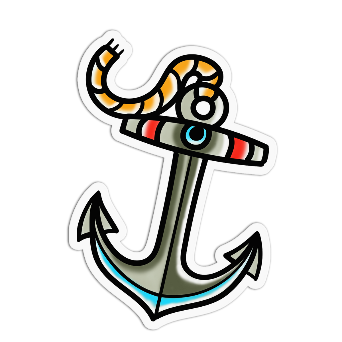 Nautical Anchor - Traditional Tattoo Sticker