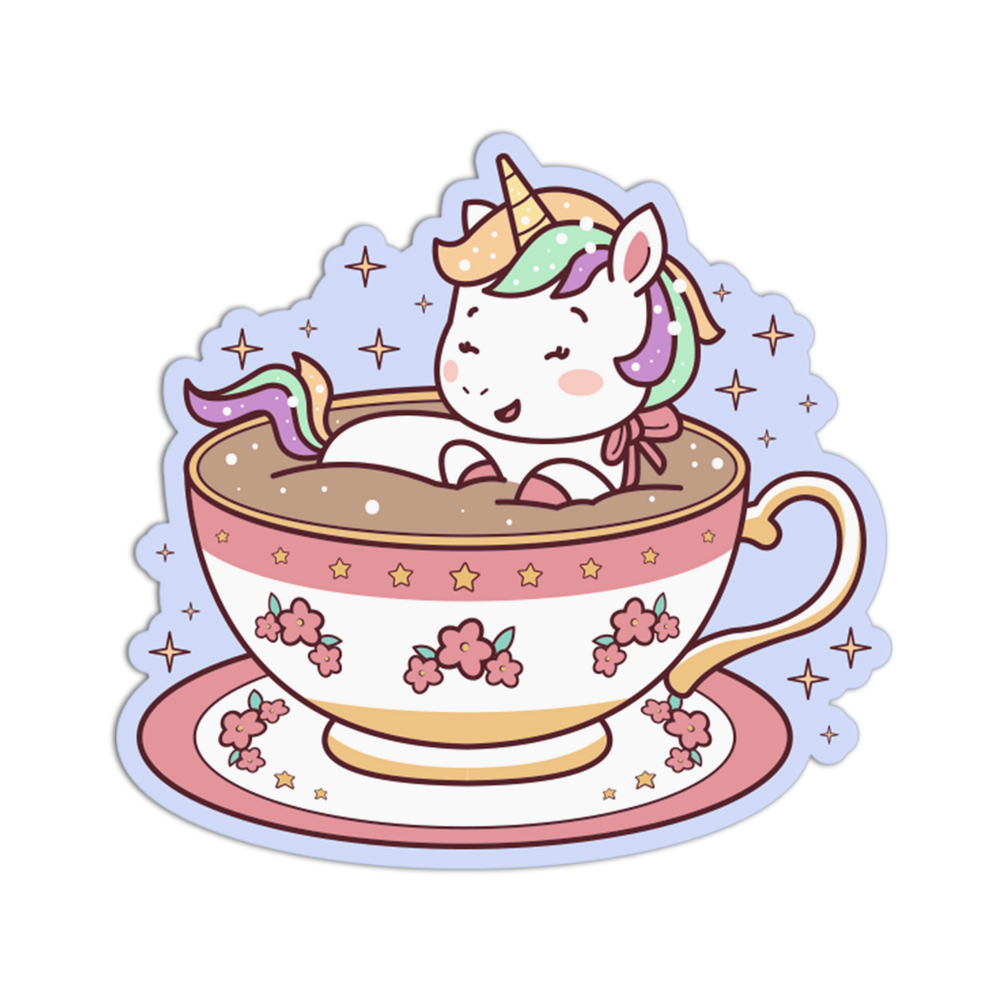 Unicorn In A Teacup Stickers
