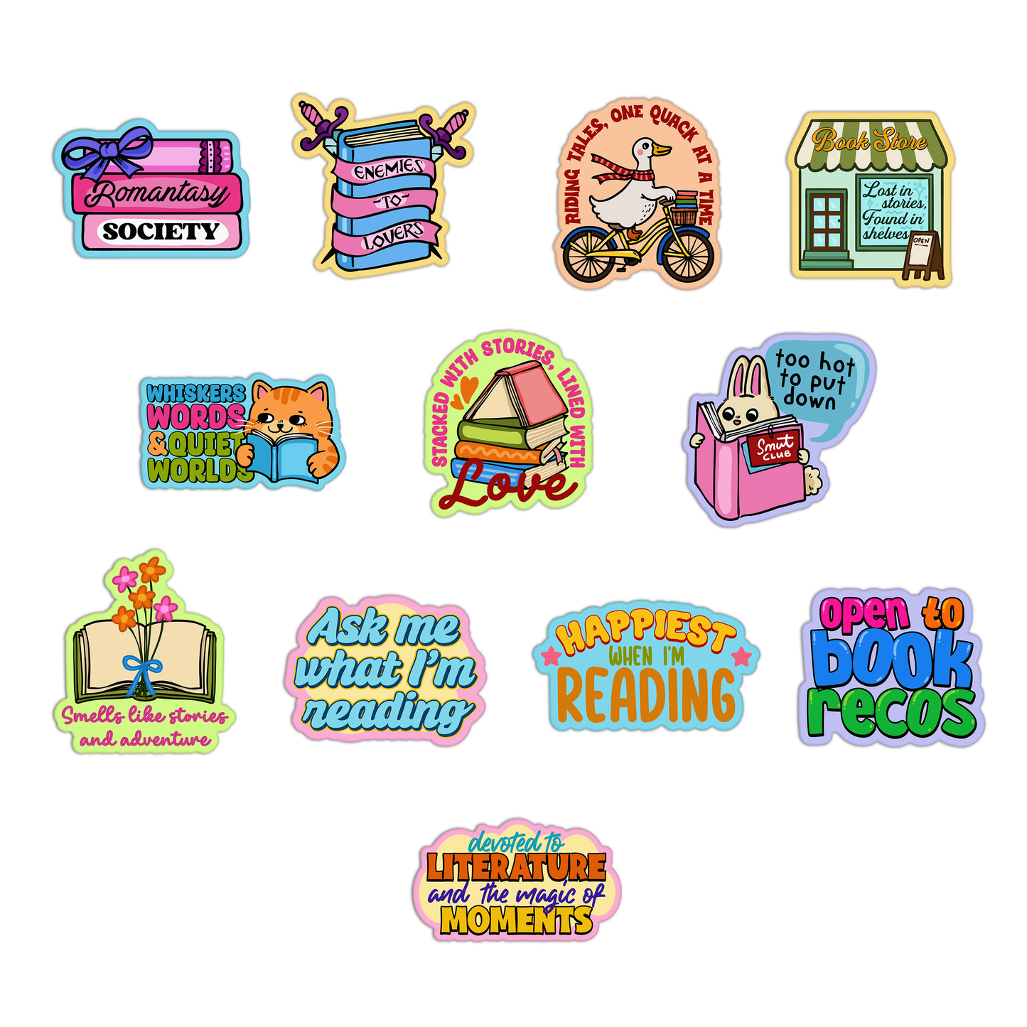 Books And Readings Sticker Sheet