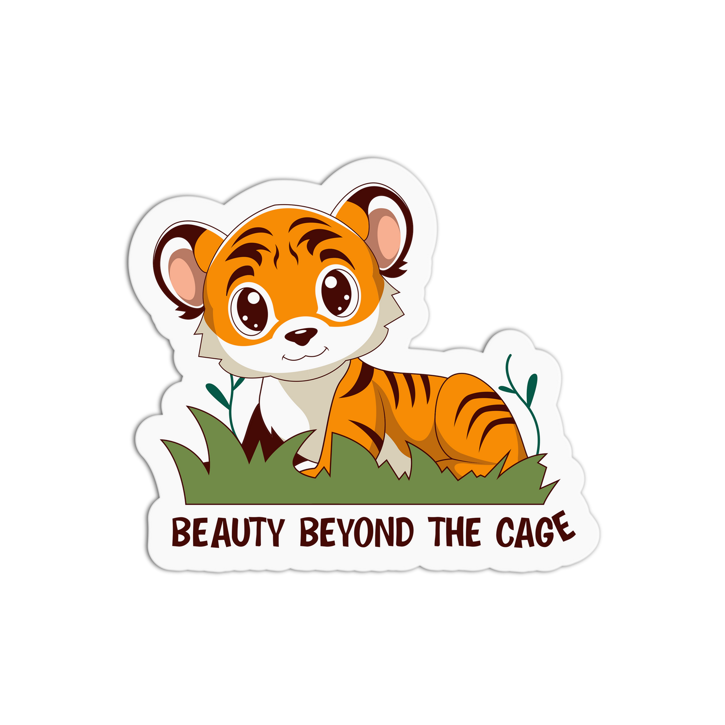 Beauty Beyond the Cage Wildlife Series Sticker