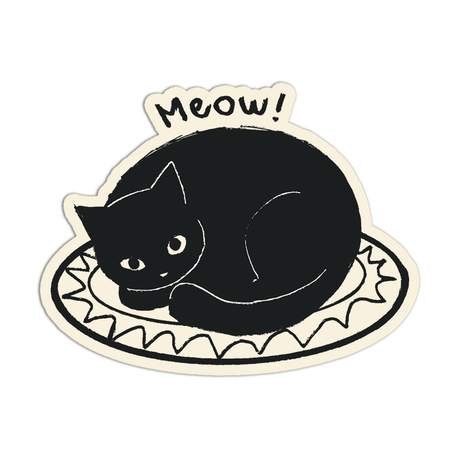 Plague Doctor Skull Witch Cat Sticker