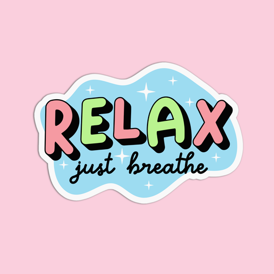 Relax Just Breathe Yoga Stickers