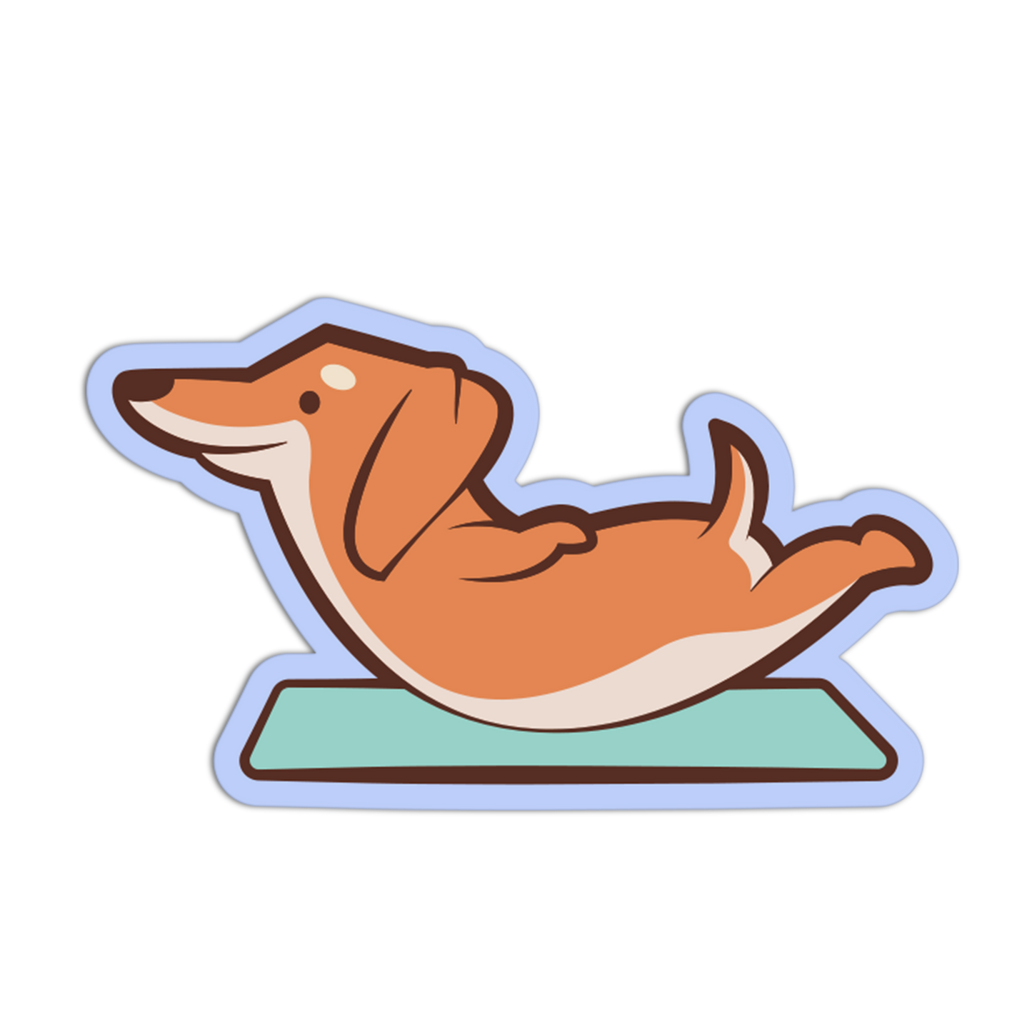 Sticker of a dachshund dog on a white background