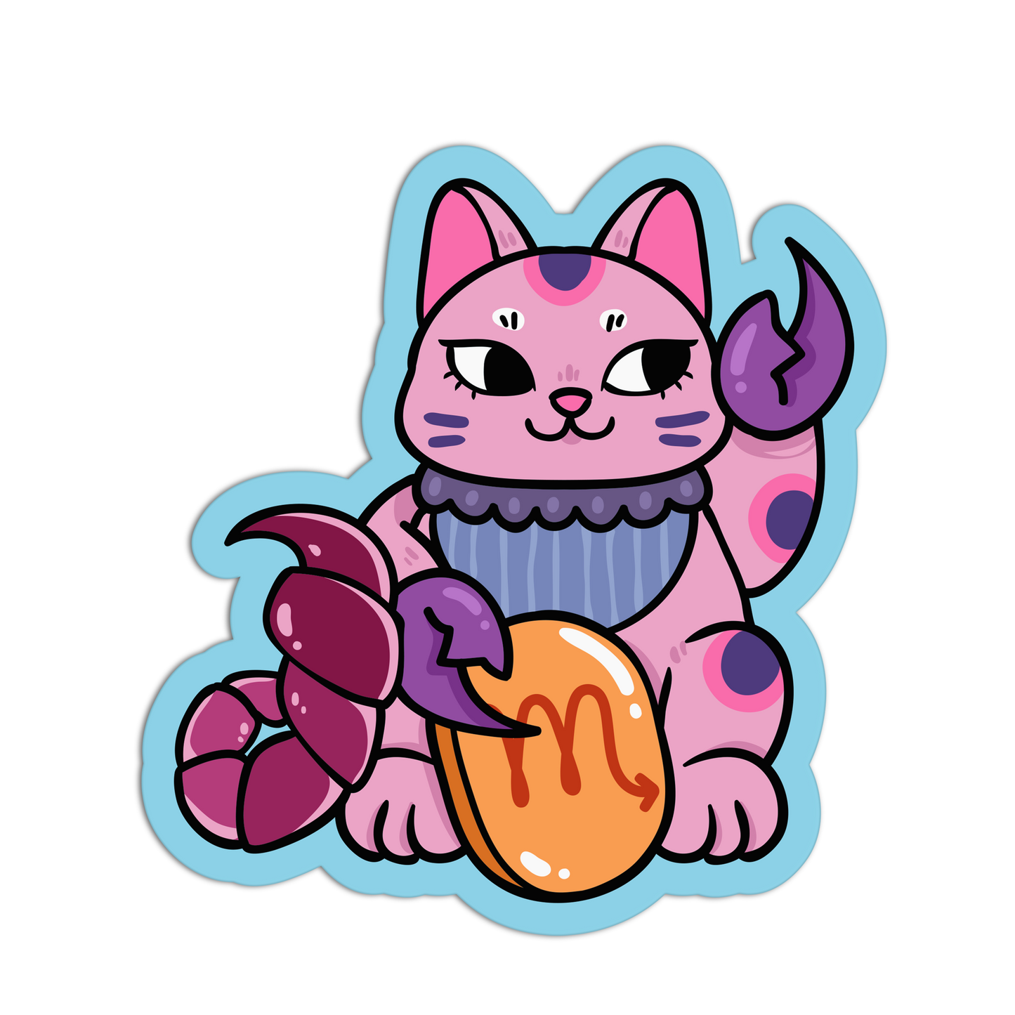 Scorpio Zodiac Lucky Cats Stickers