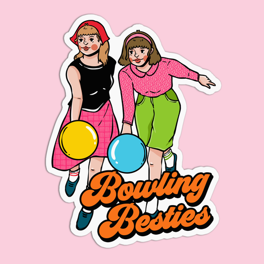 Bowling Besties Girls Forever Sticker