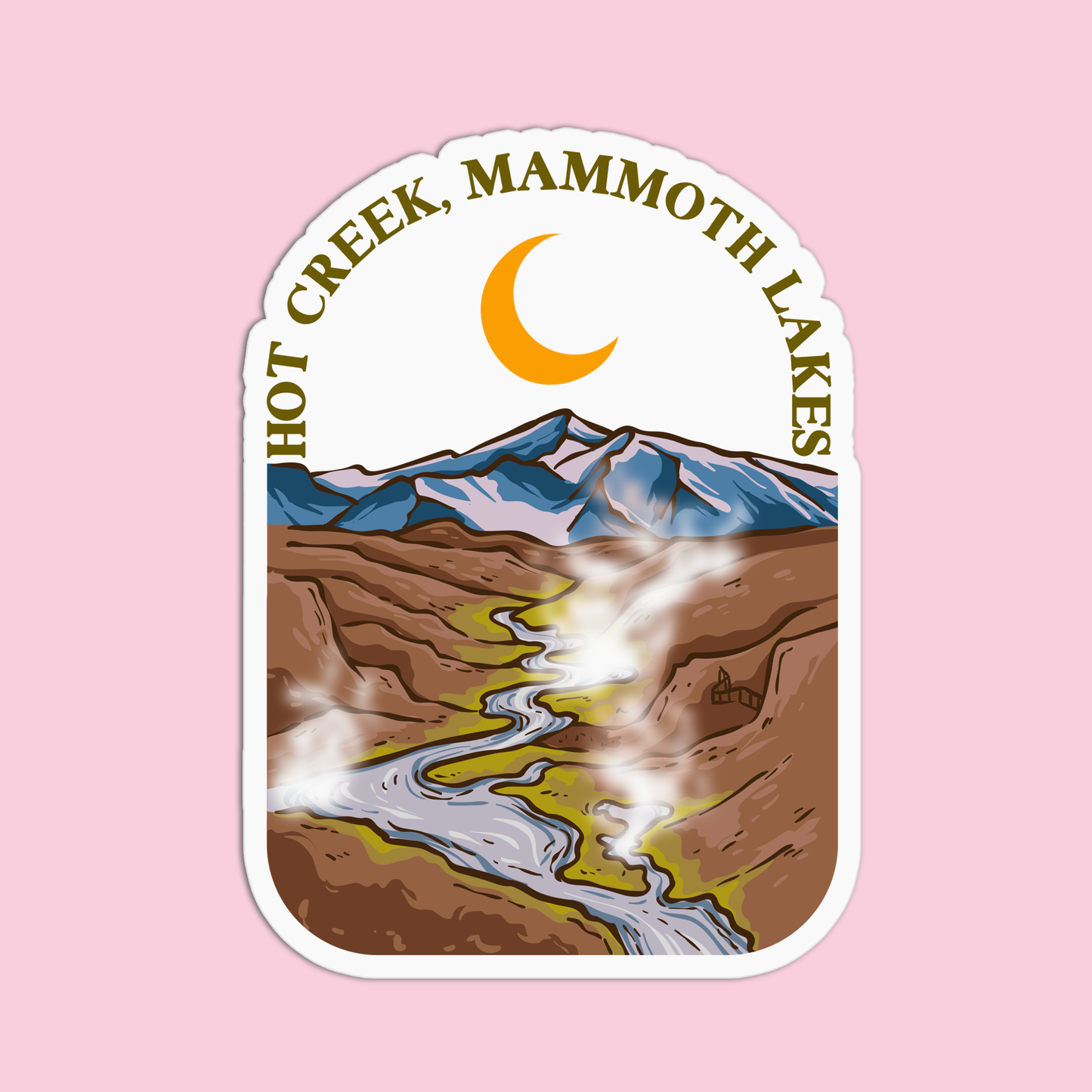 Hot Creek Mammoth Lakes California Sticker