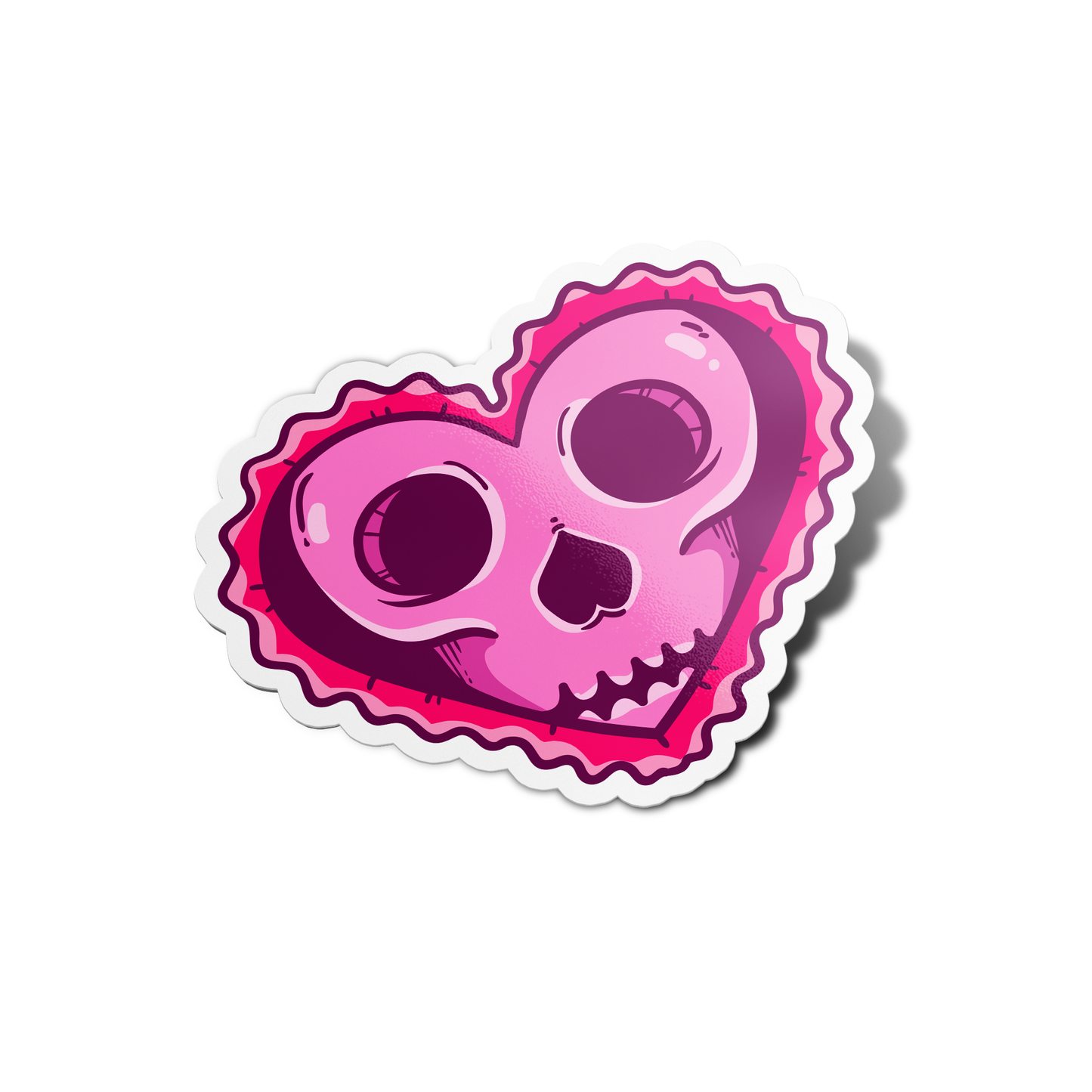 Heart Shaped Skull Skull Sticker