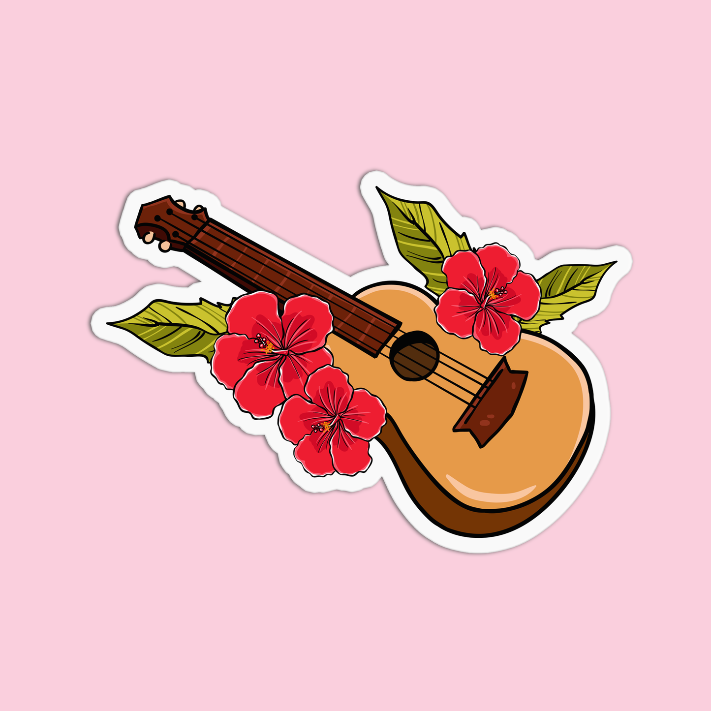 Ukelele Hawaii Stickers