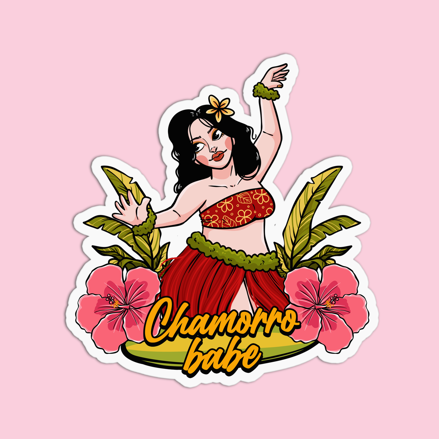 Chamorro Babe Hawaii Stickers