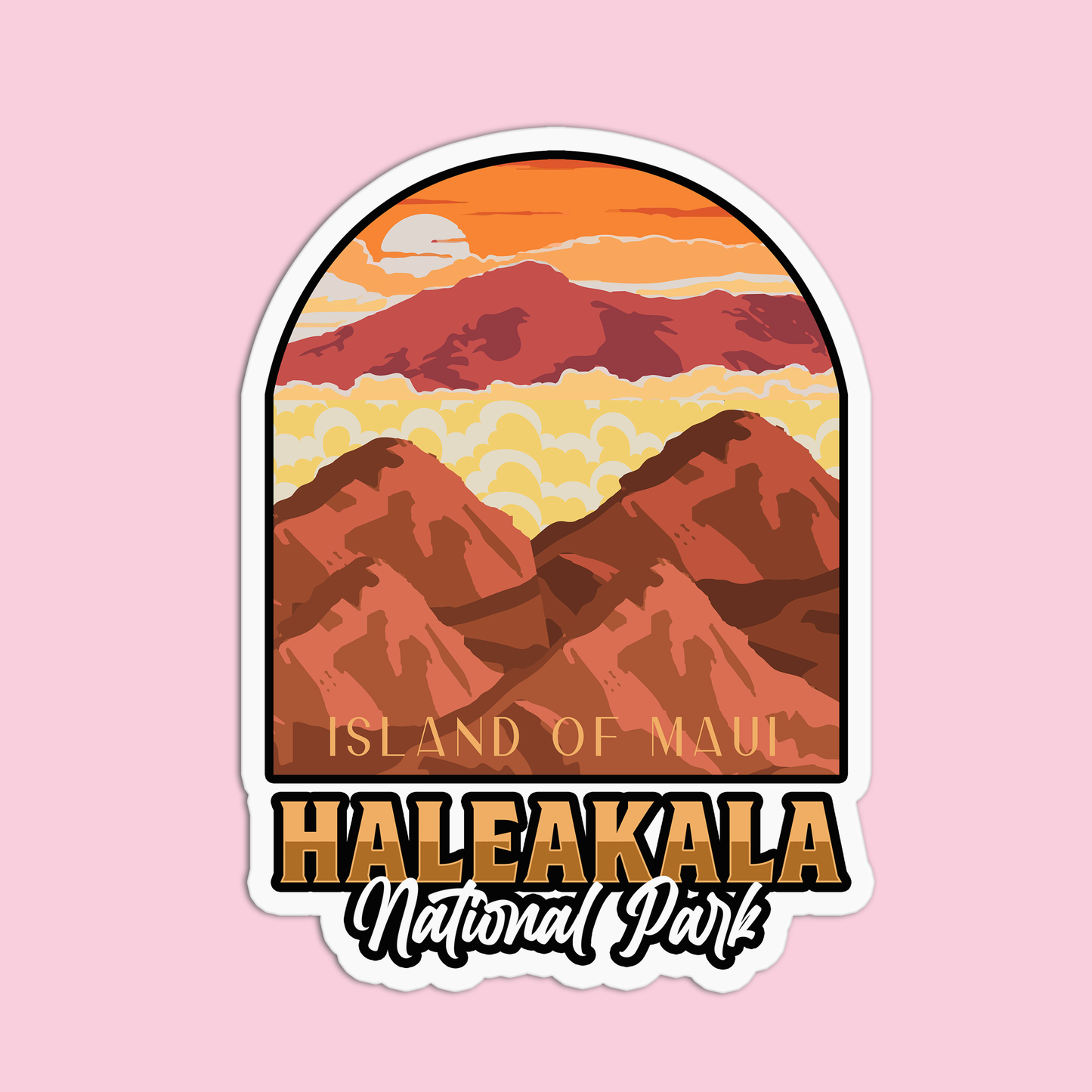 Island of Maui Hawaii Stickers