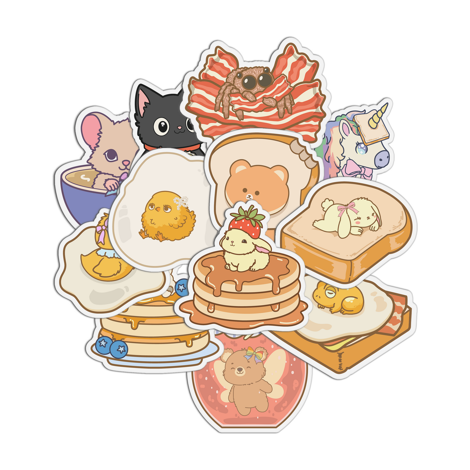 Fried Egg and Toast Stickers