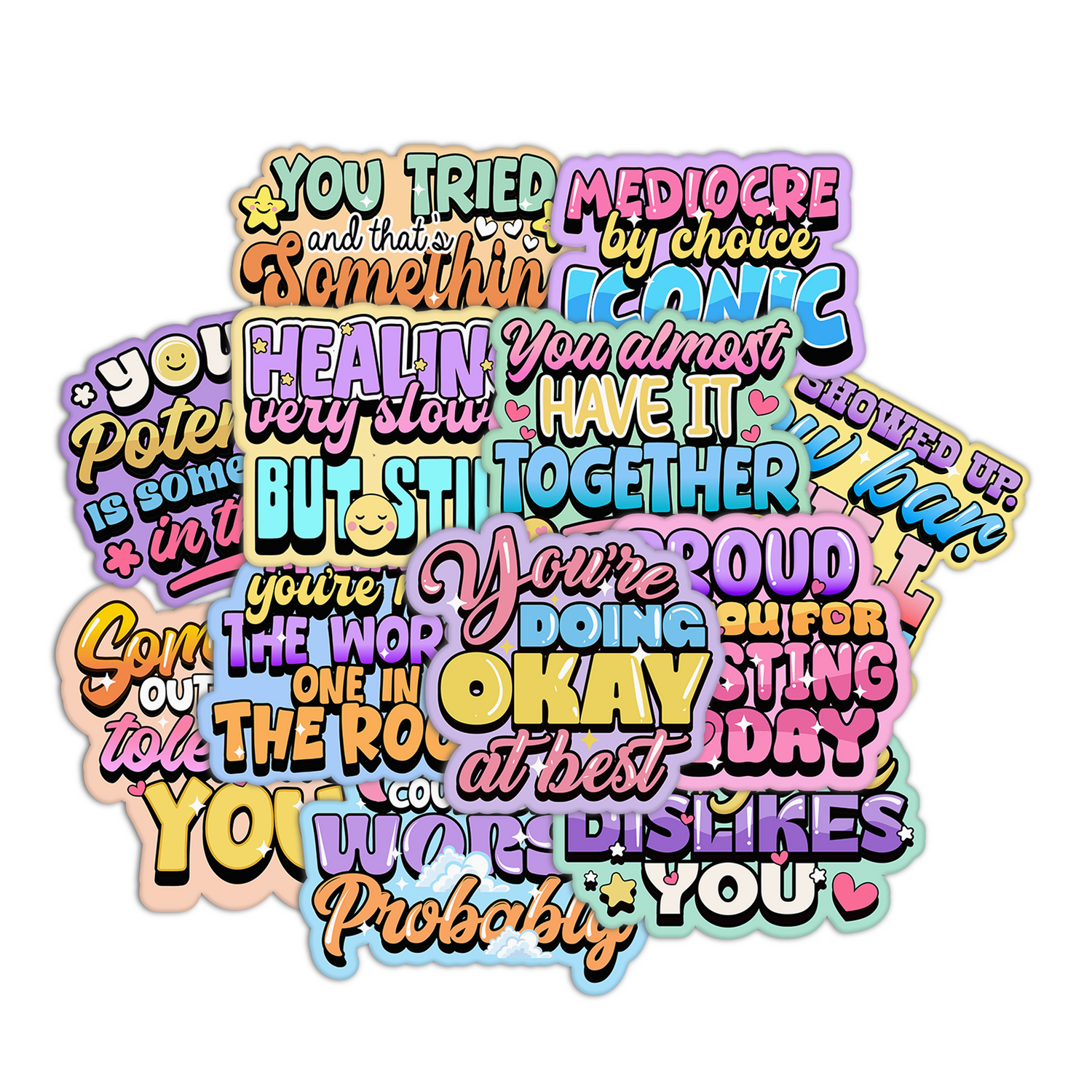Funny Disappointing Affirmations Stickers