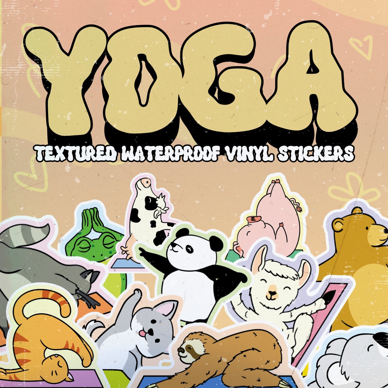 Yoga Animal Stickers