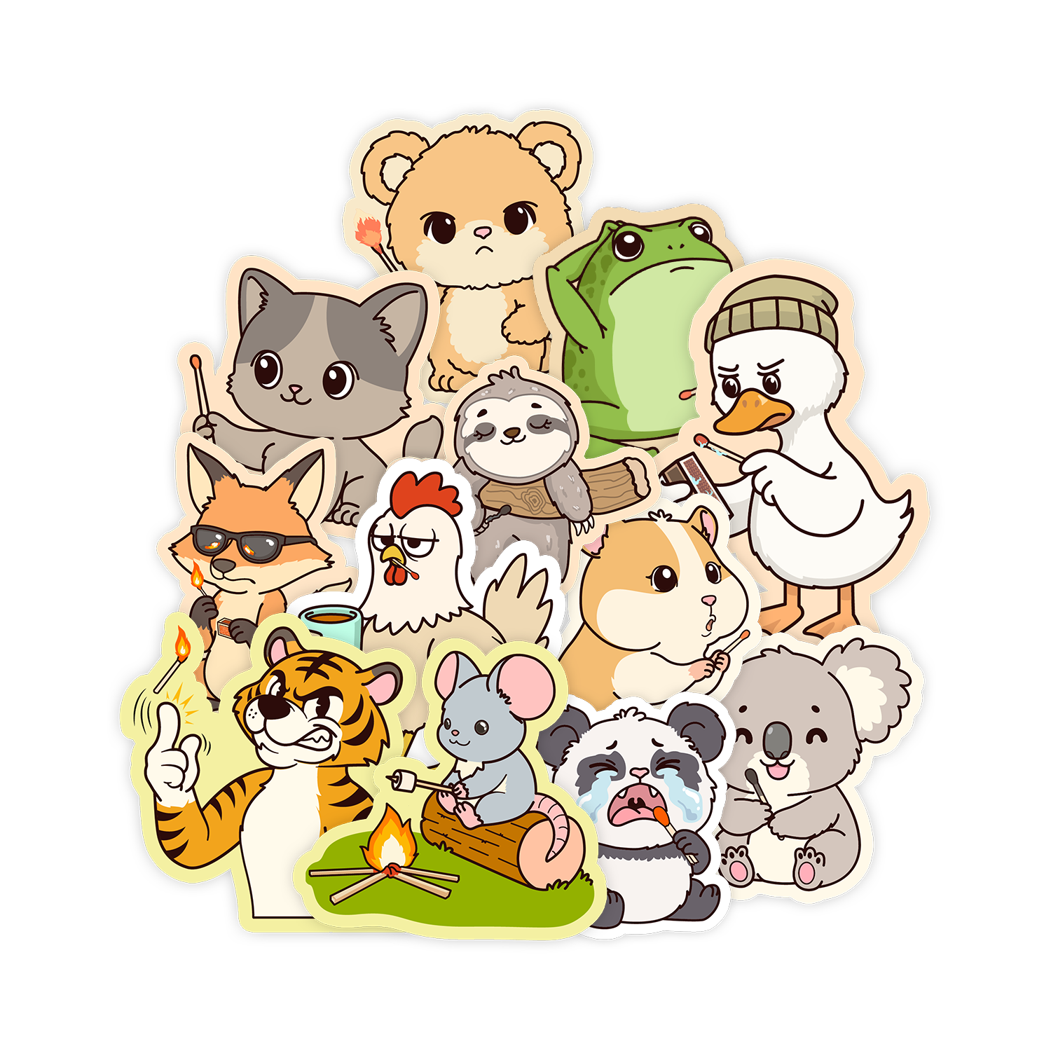 Animal with Matchstick Stickers
