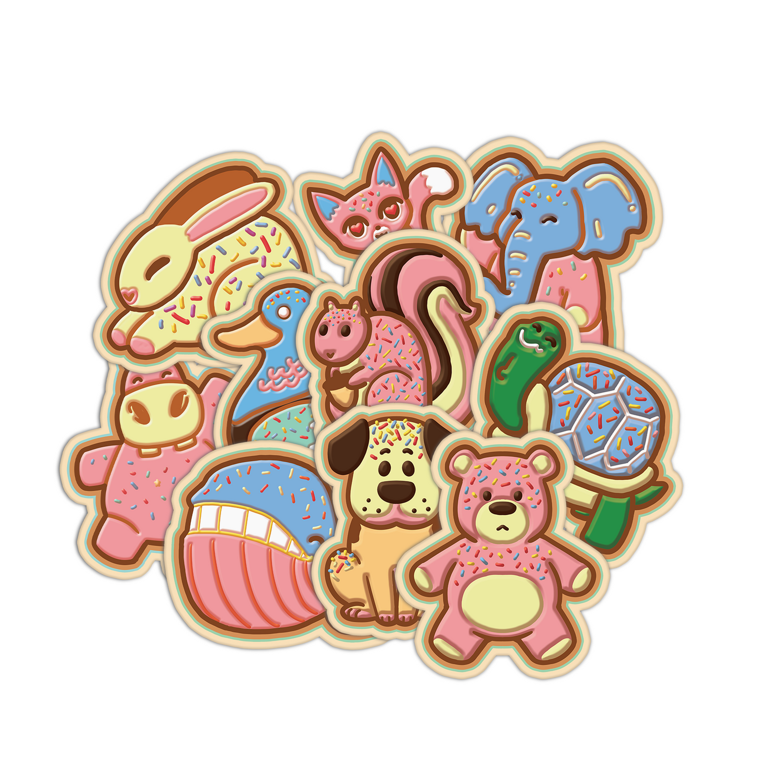 Animal Cookies Stickers