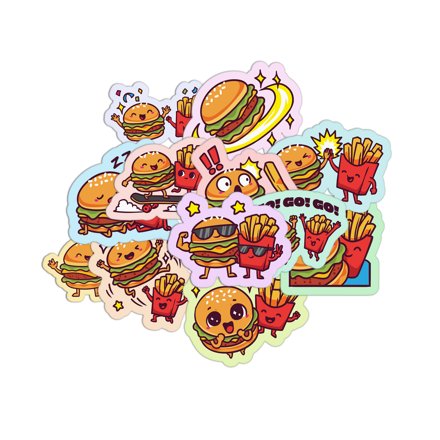 Burger And Fries Stickers