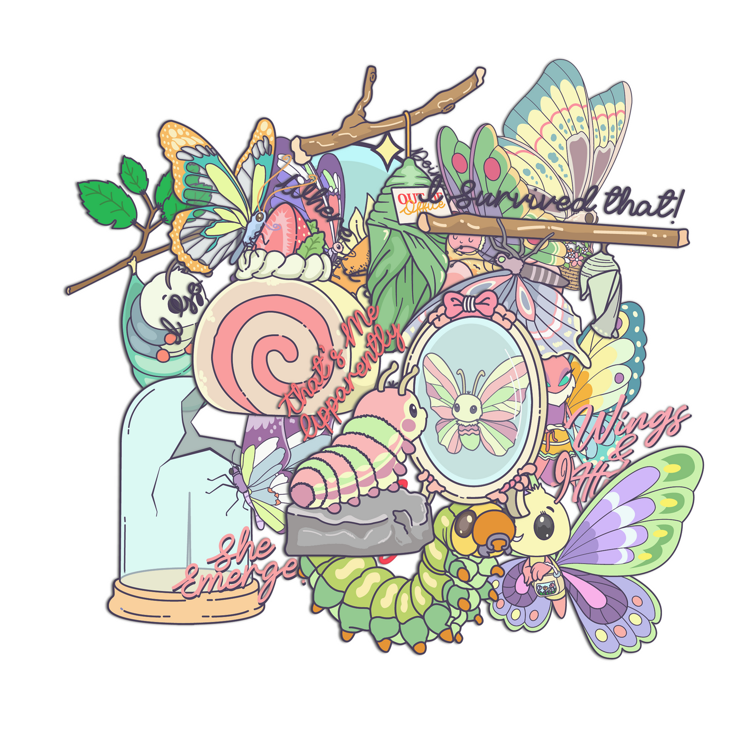 Cute Butterfly Stickers