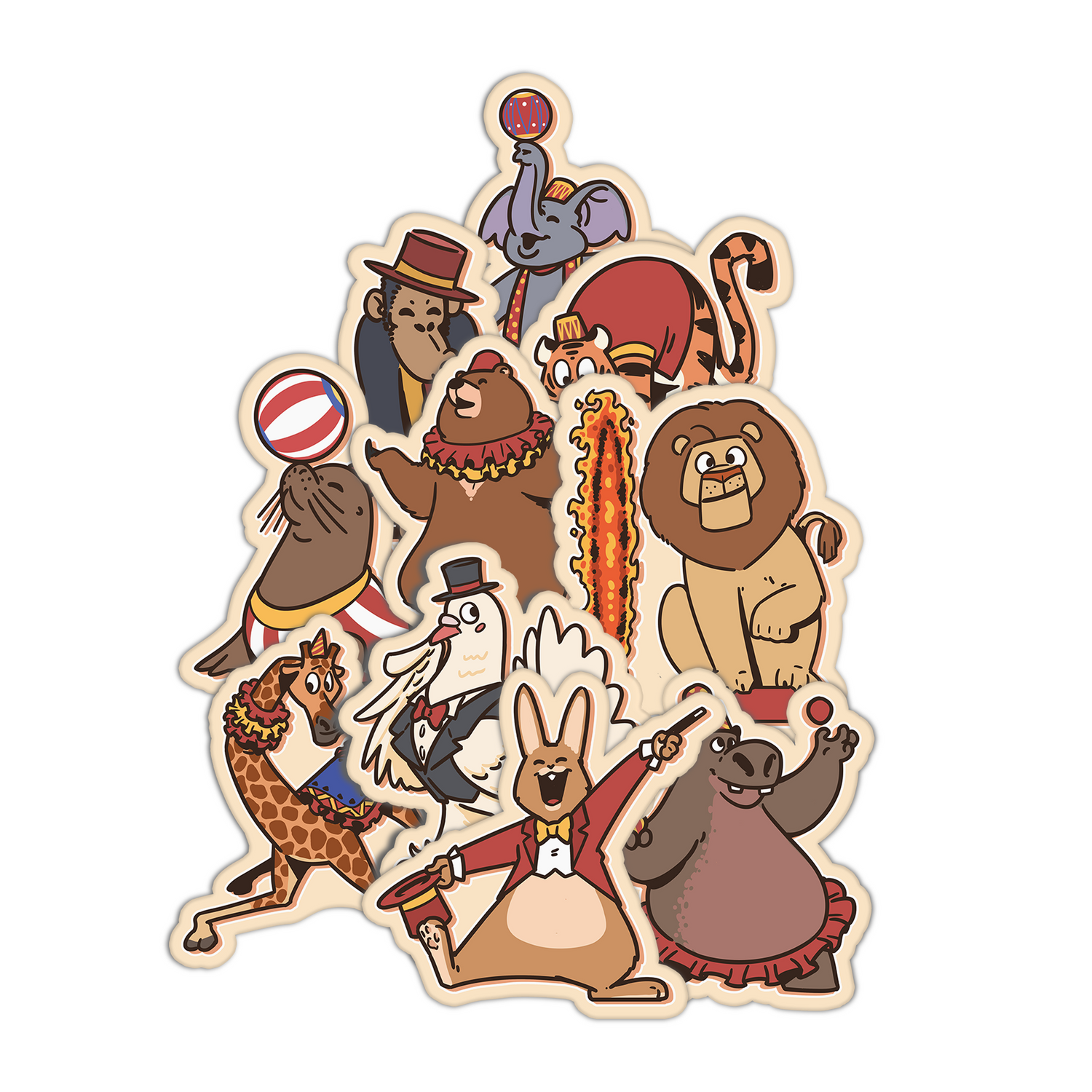 Circus Animal Stickers
