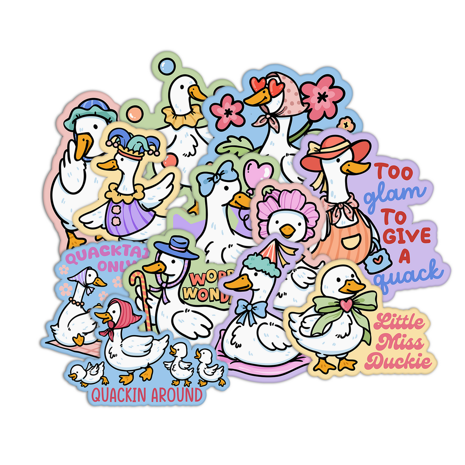 Coquette Duck Stickers