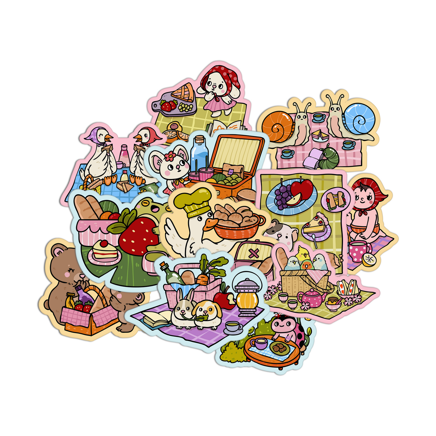 Coquette Animal Picnic Stickers