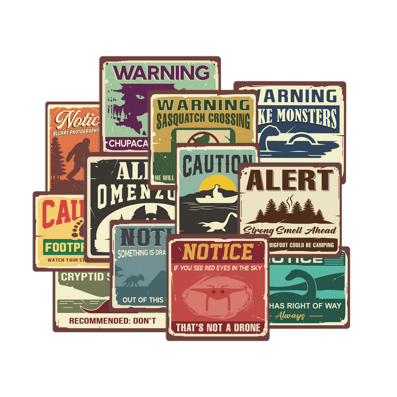 Cryptid Signage Sticker