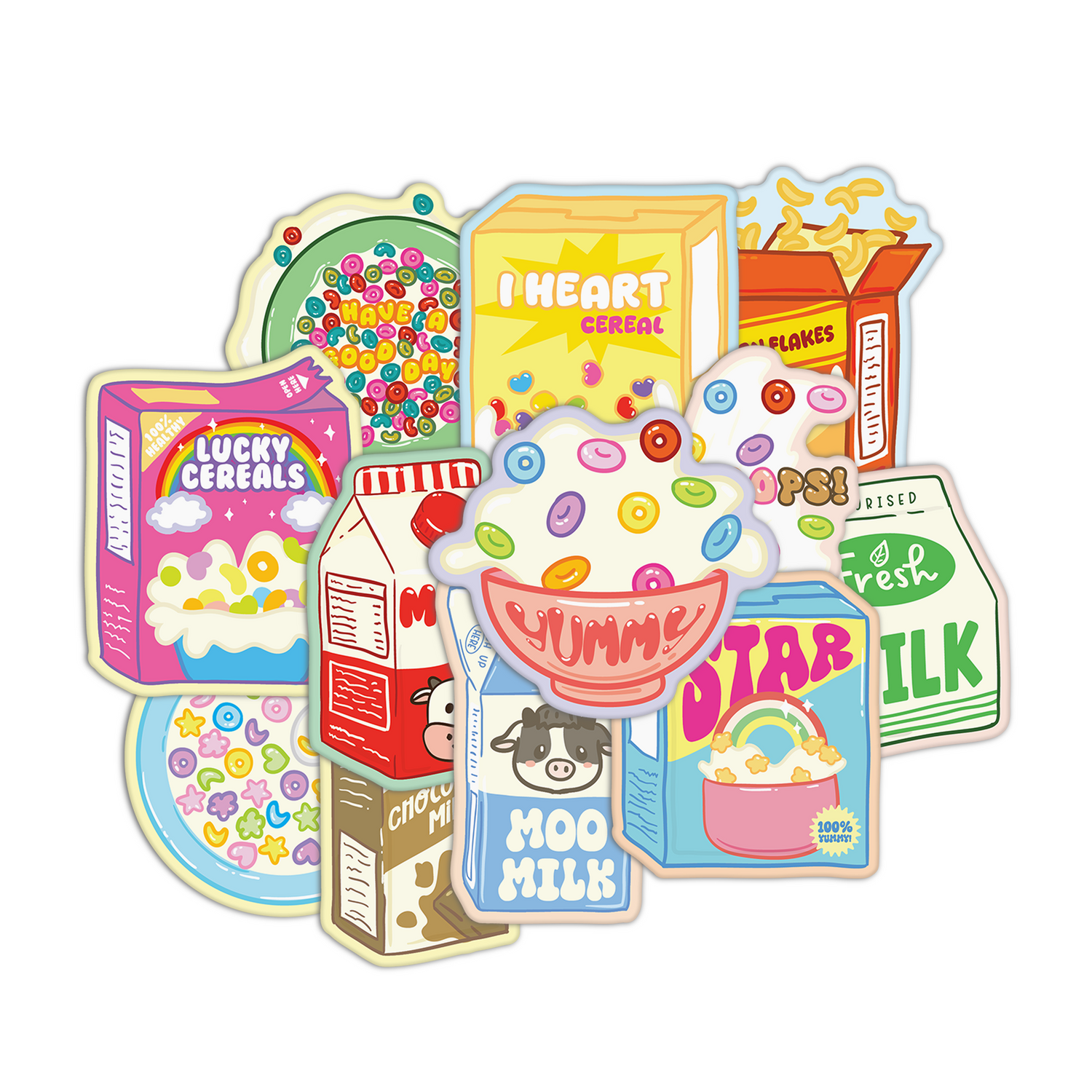 Cute Cereals Stickers