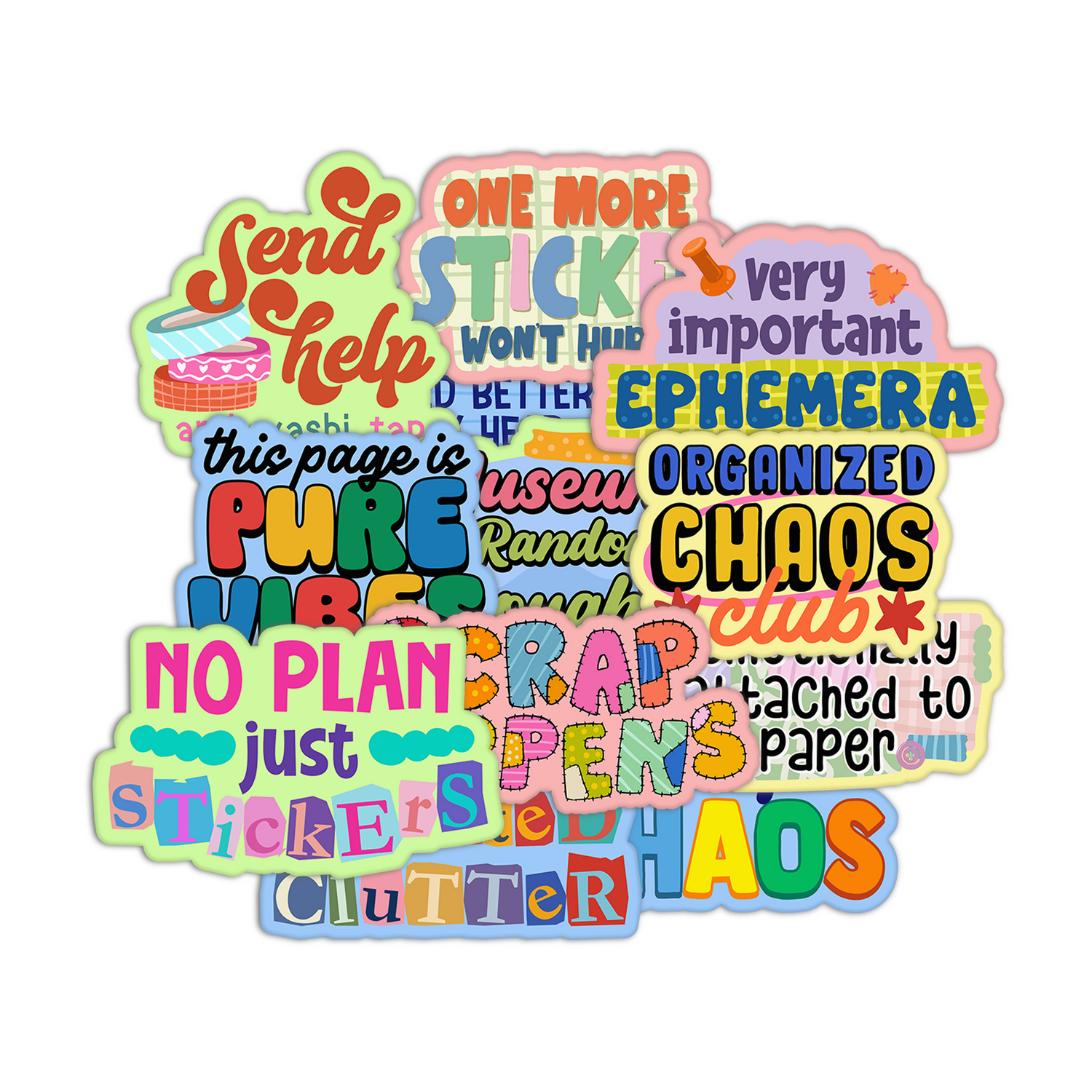 Funny Junk Journaling Stickers
