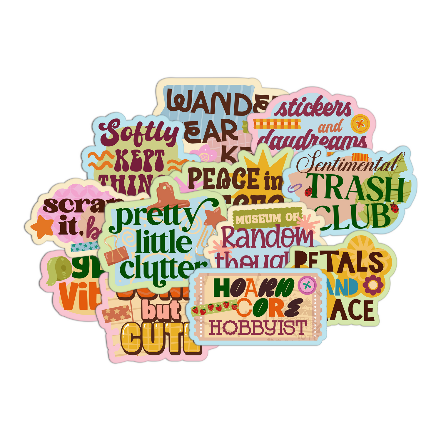 Hippie Journal Stickers