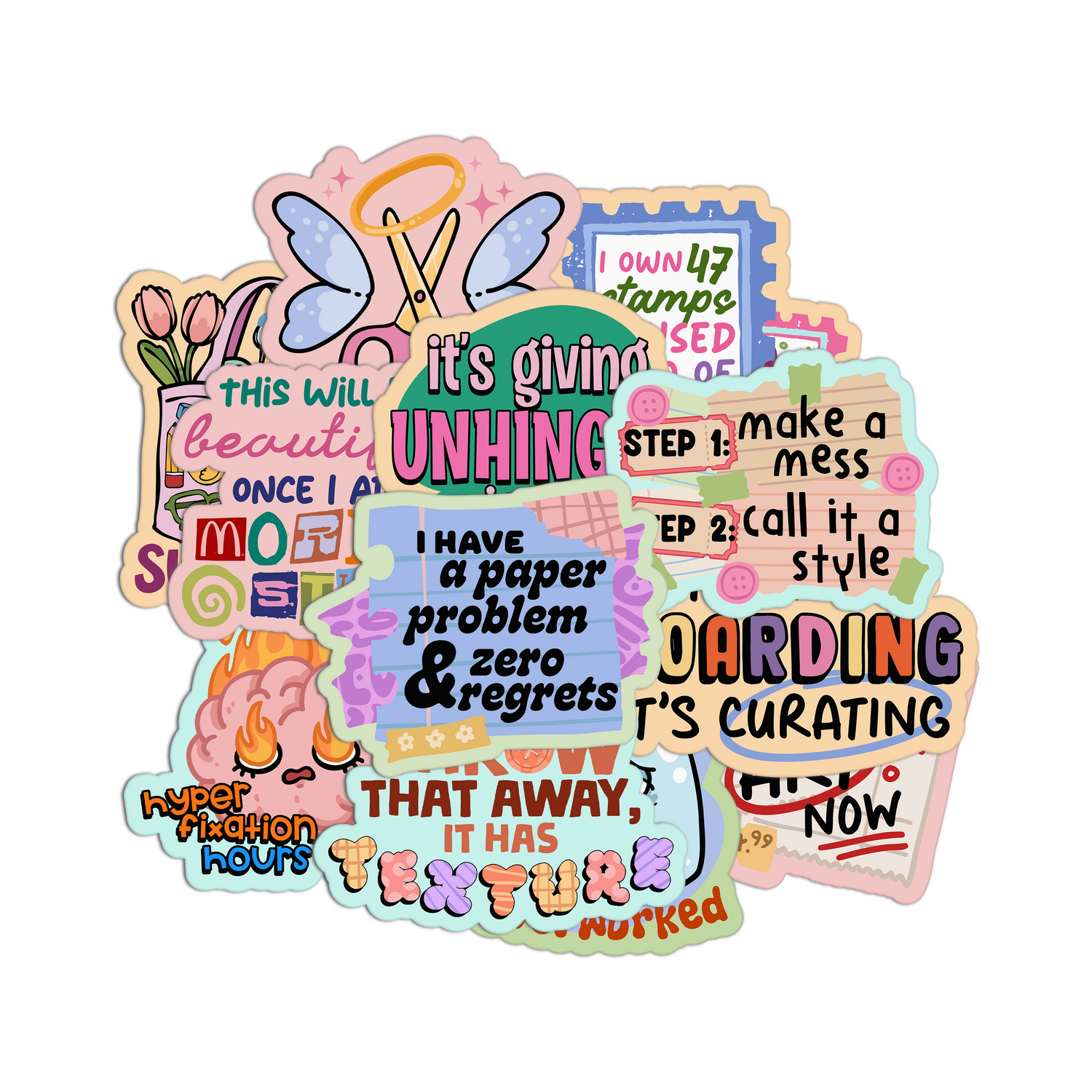 Hoarders Manifesto Stickers
