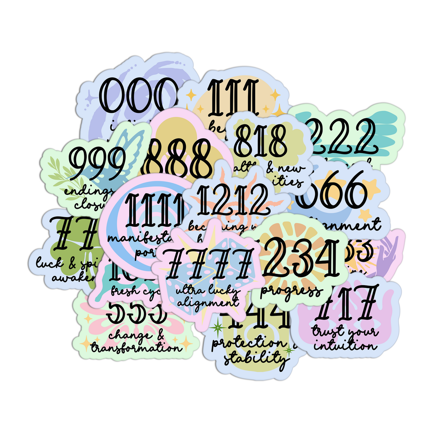 New Angel Number Stickers
