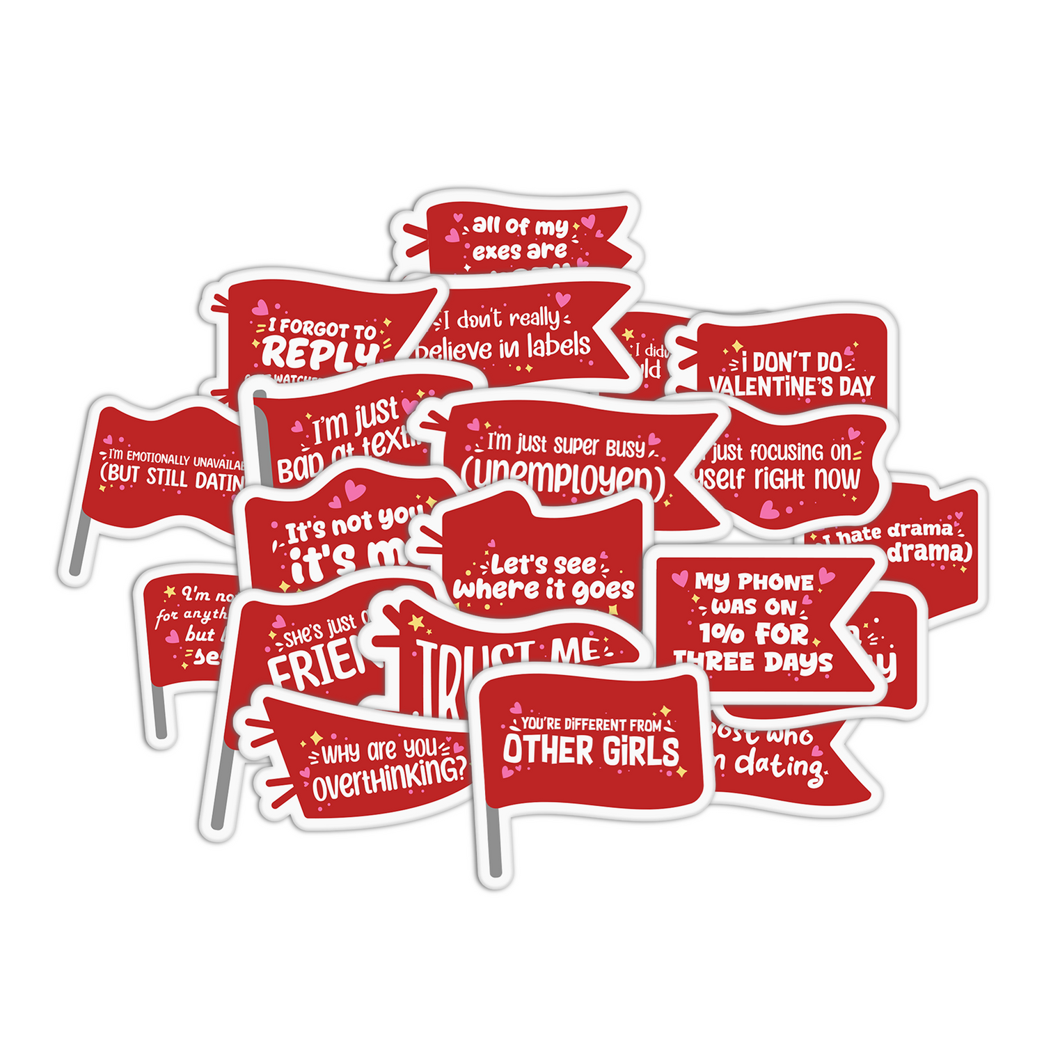 Red Flags Sticker