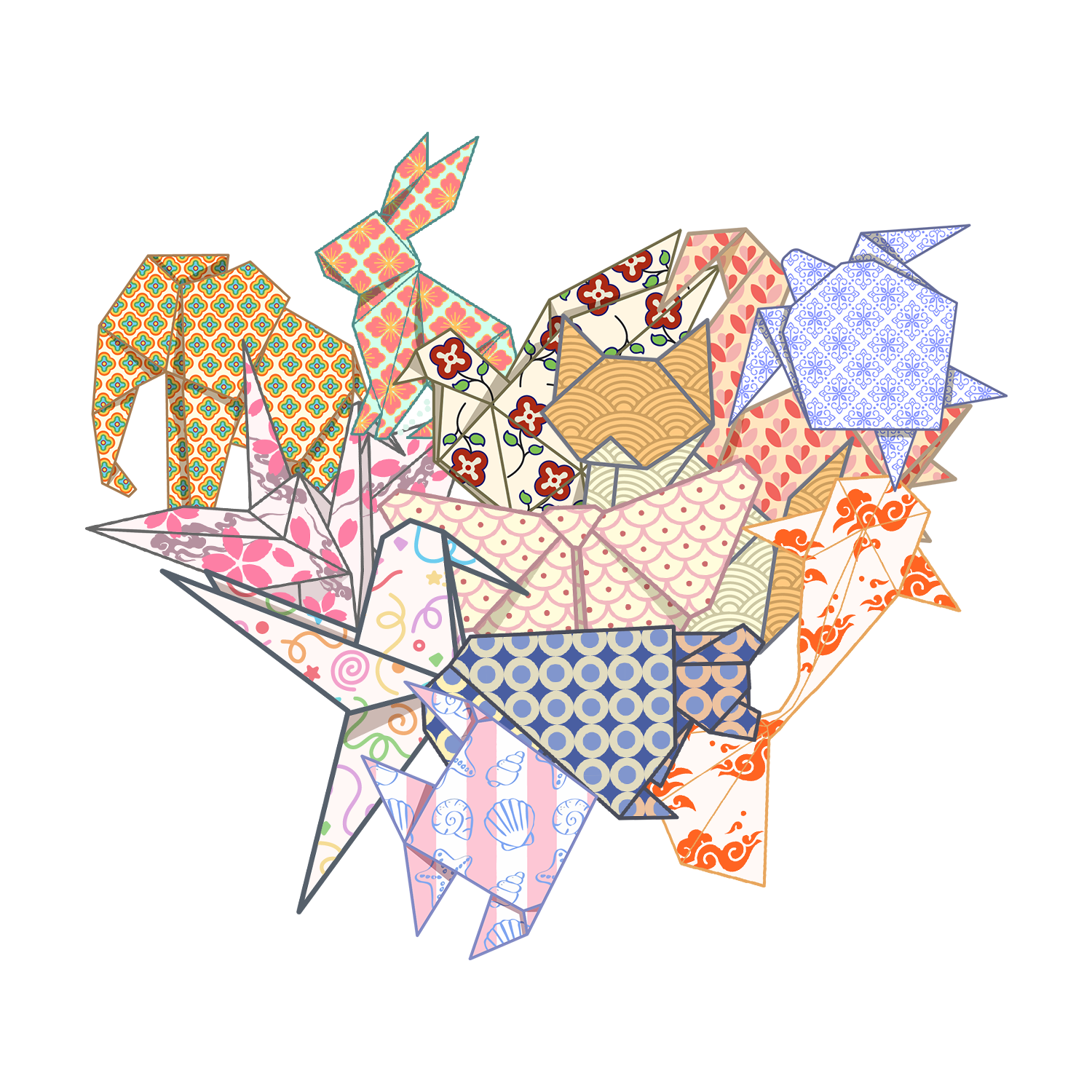 Origami Stickers