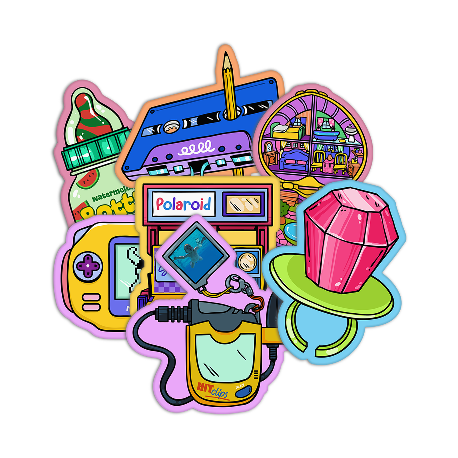 New 90s Stuff Stickers