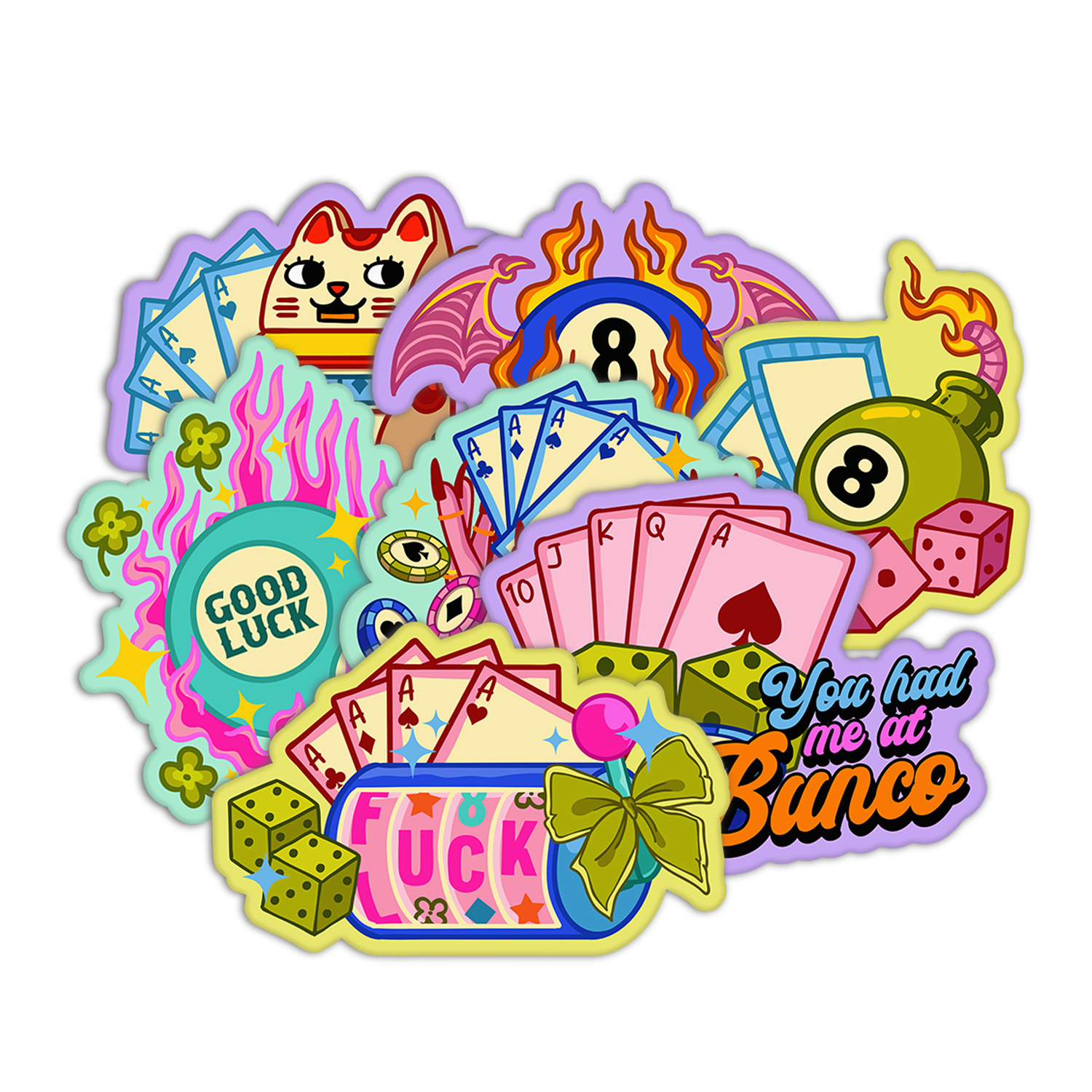 Girlie Gambling Stickers