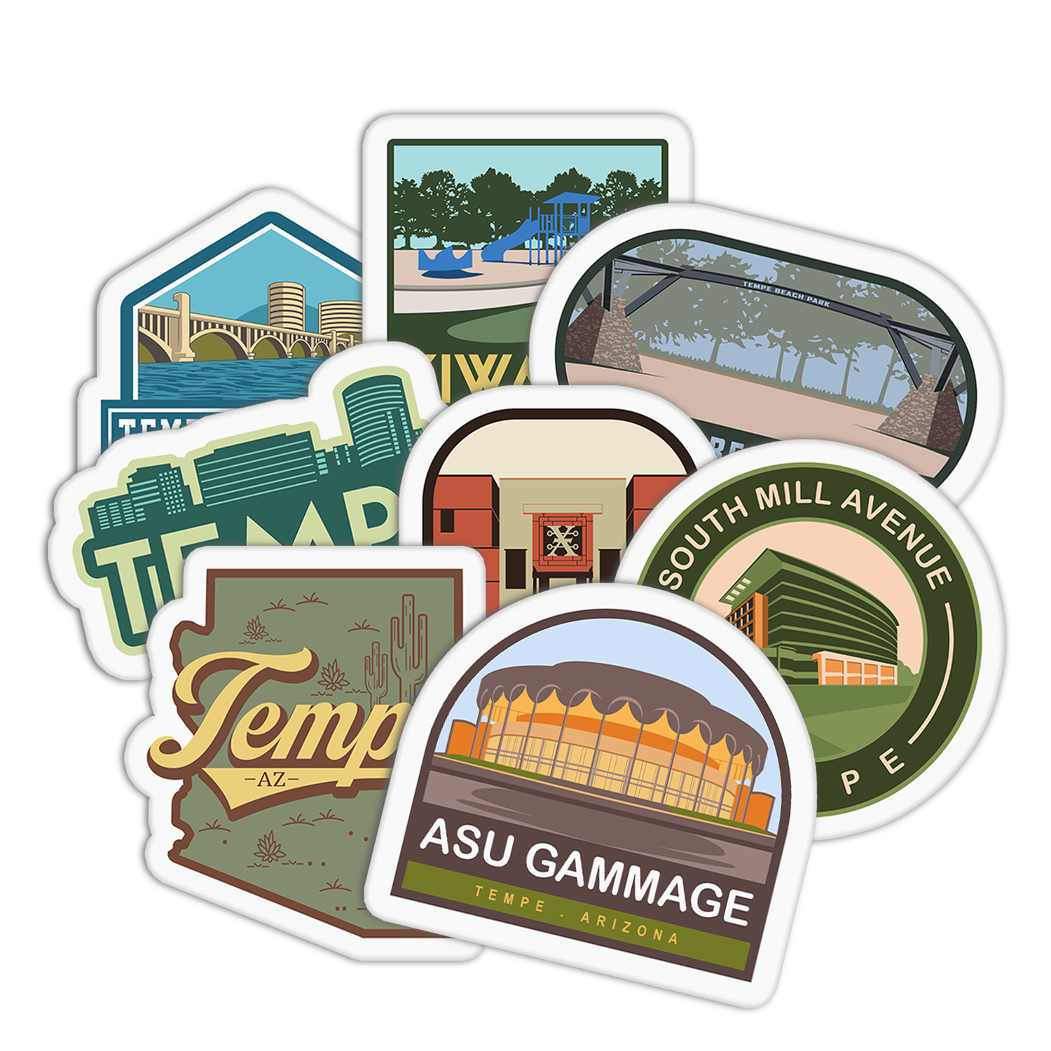 Travel Series Tempe Stickers