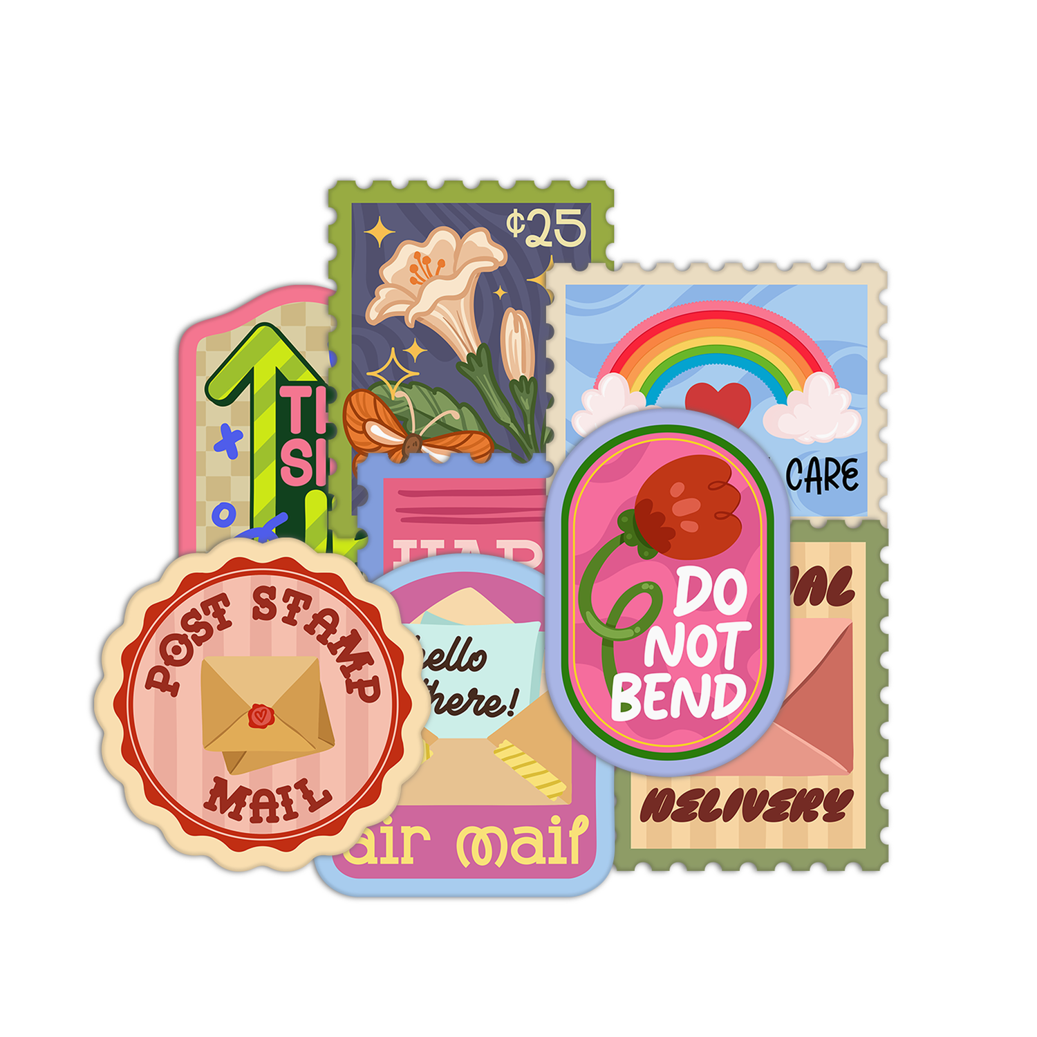 Mail Stamp Stickers