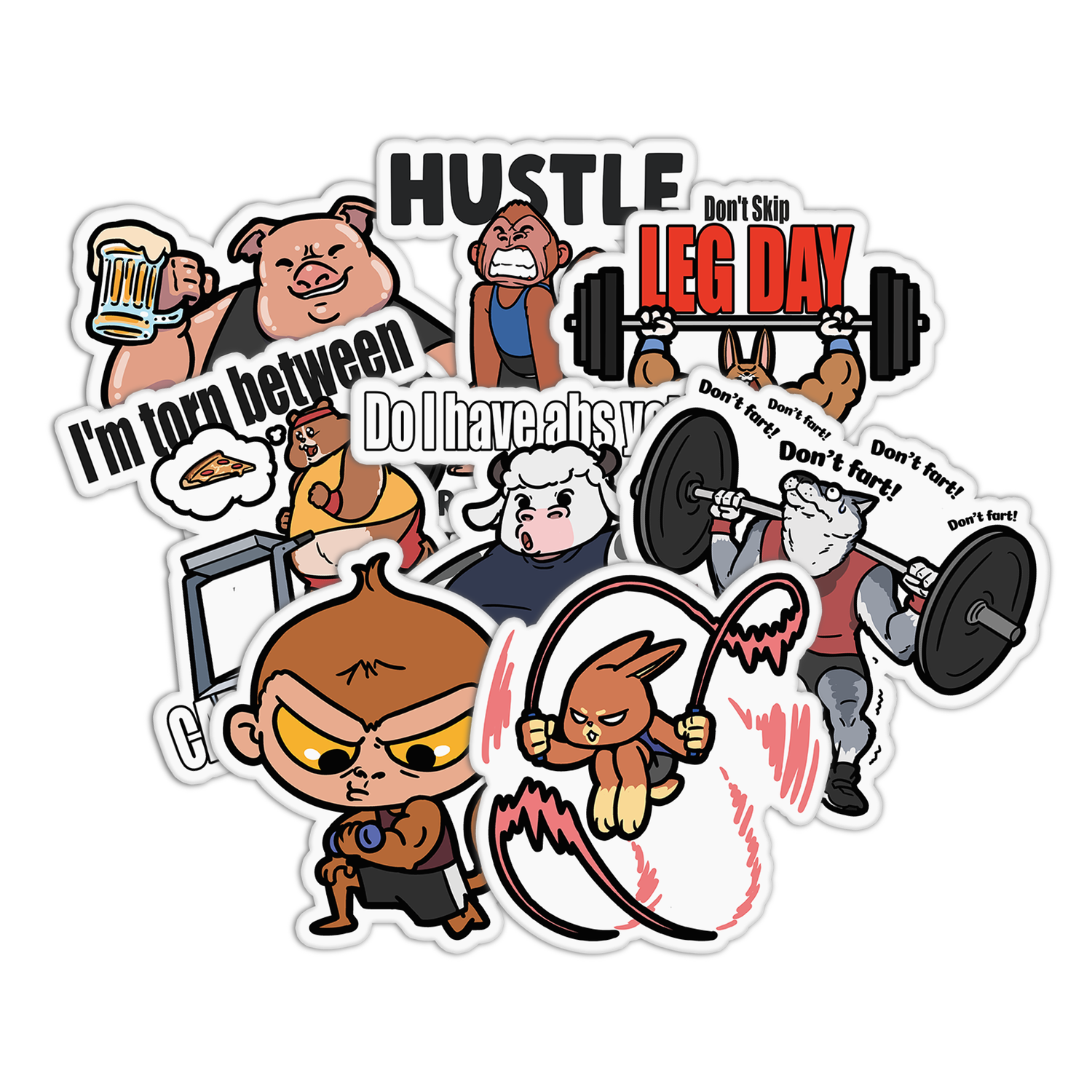 Gym Animal Stickers