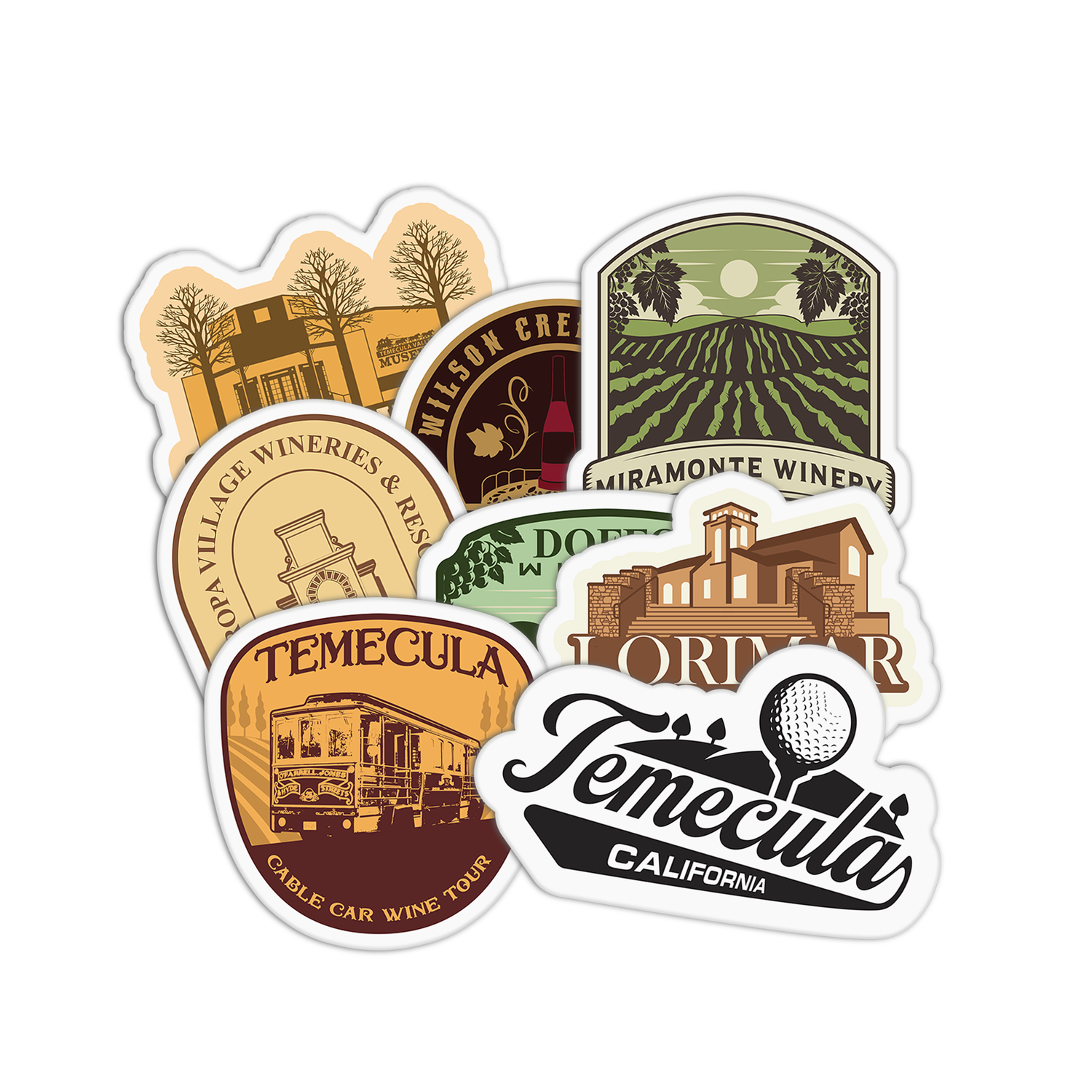 Temecula Travel Series Stickers