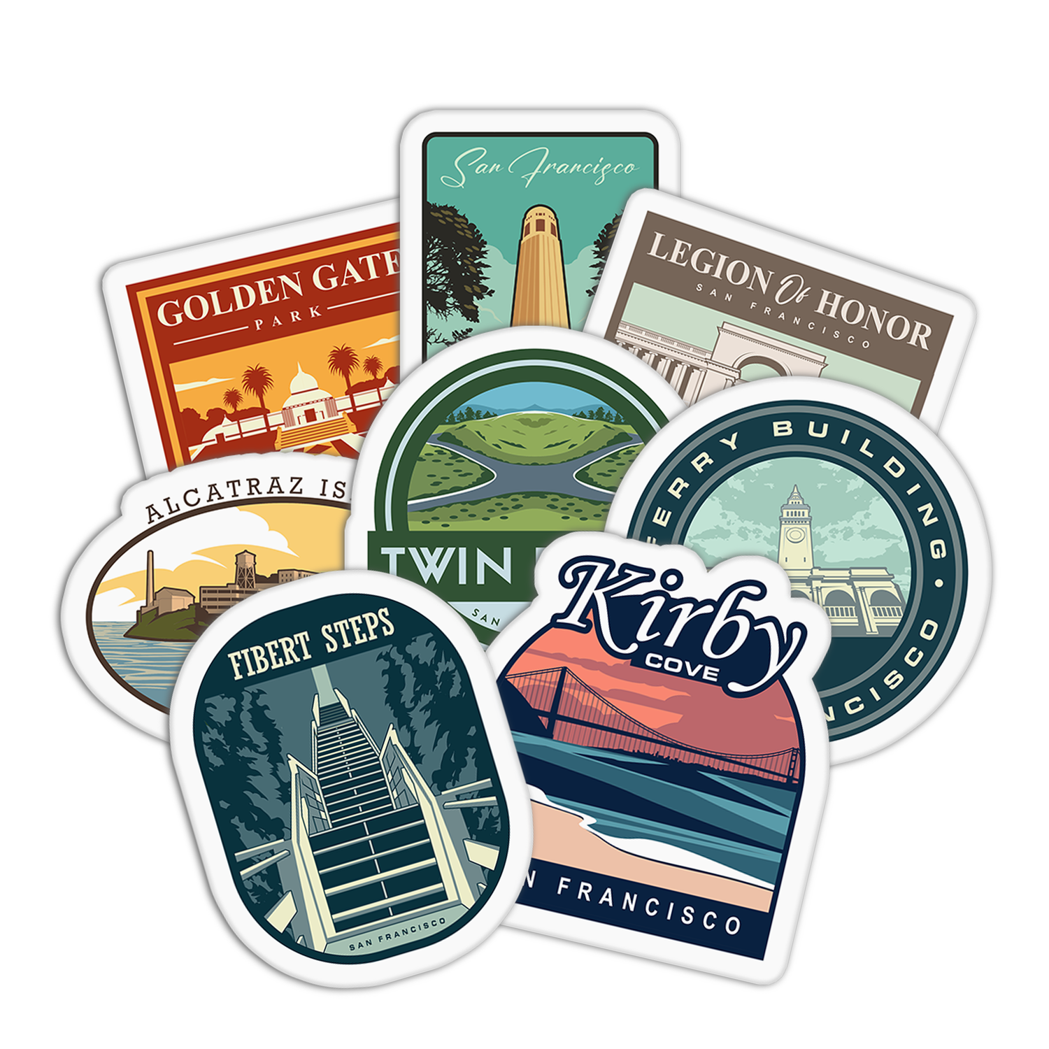 Travel Series San Francisco Stickers