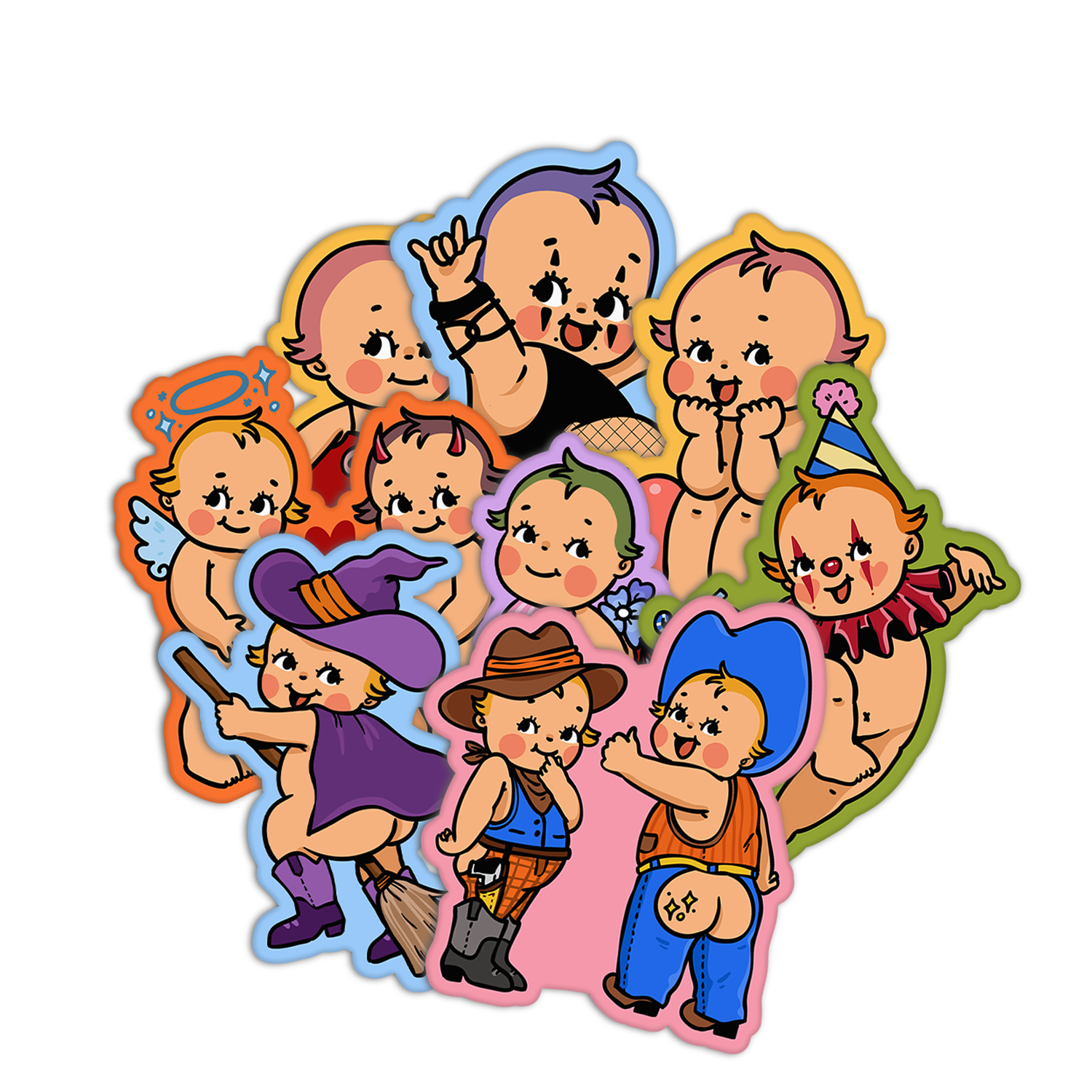 Kewpie Retro Babies Stickers