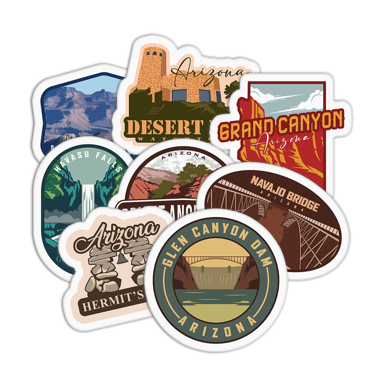 Travel Series Arizona Stickers